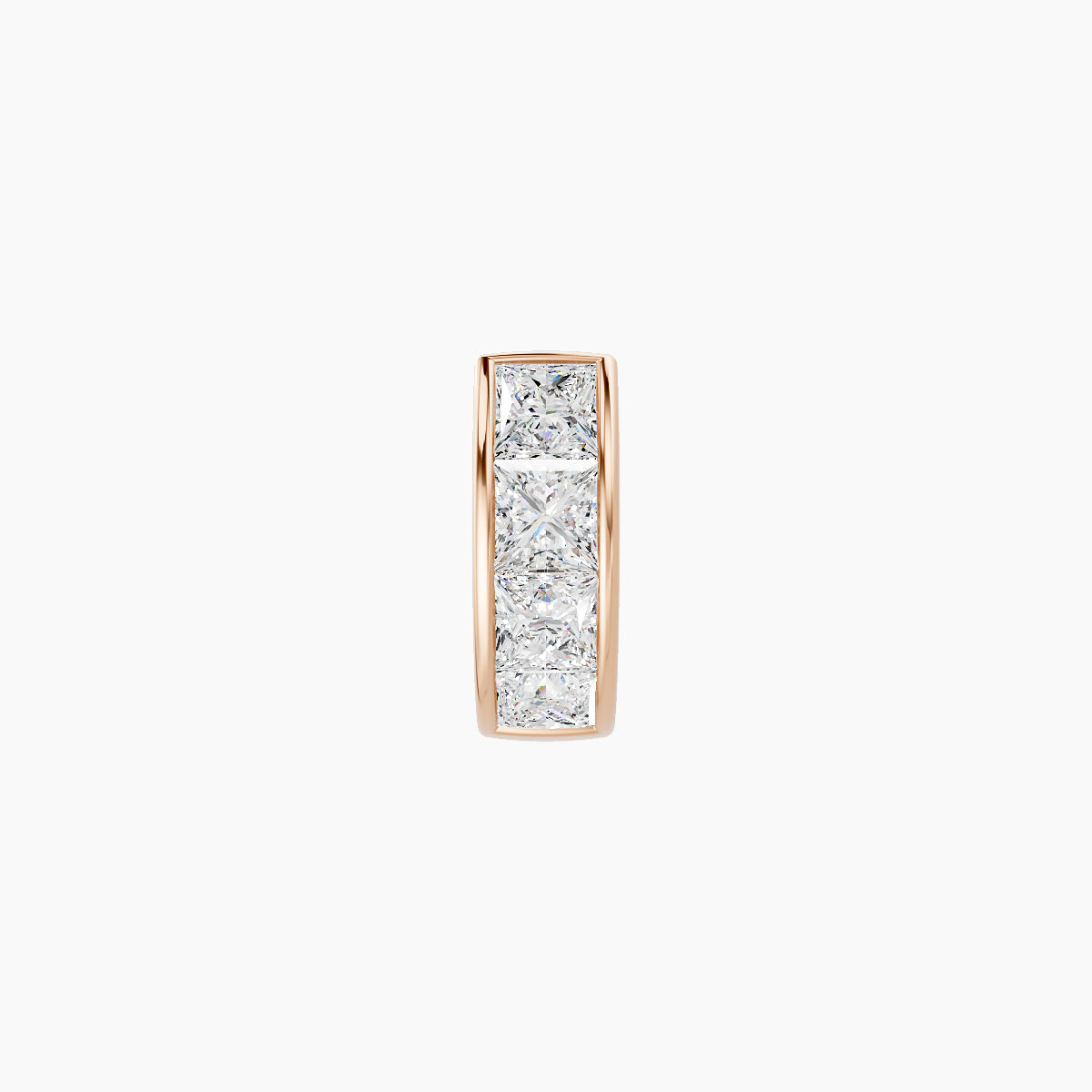 Doris | 18k Rose Gold 5 mm Diamond Hoop Piercing