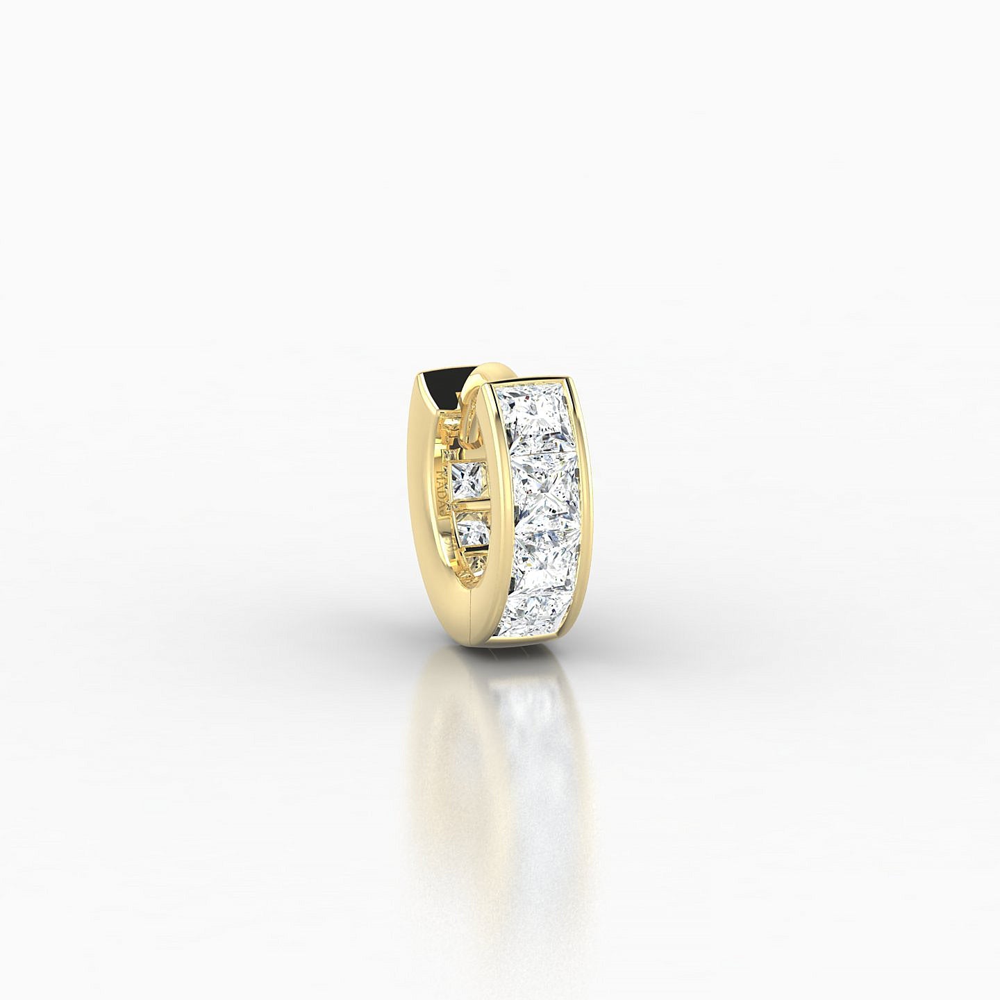 Doris | 18k Yellow Gold 5 mm Diamond Hoop Piercing