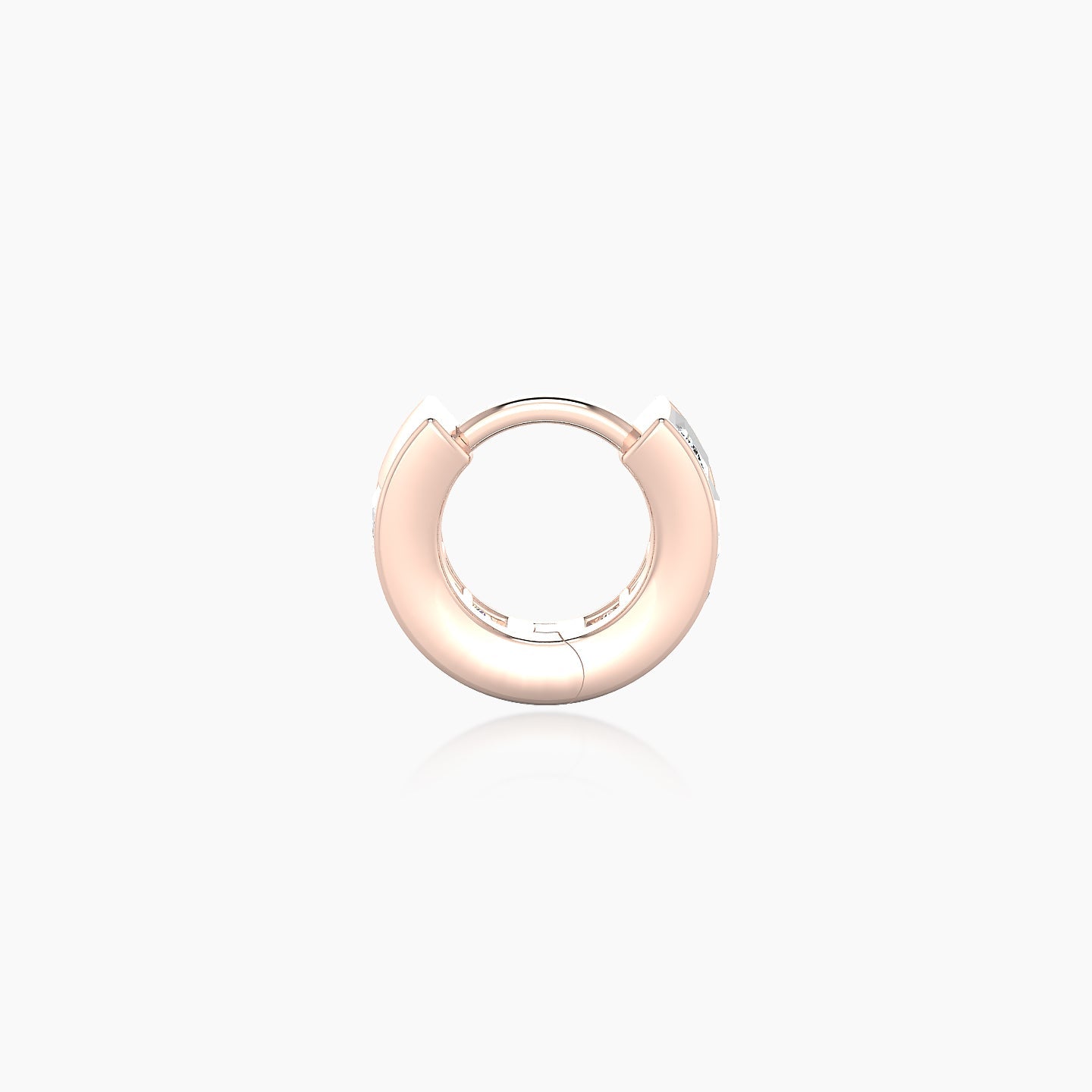 Doris | 18k Rose Gold 5 mm Diamond Hoop Piercing