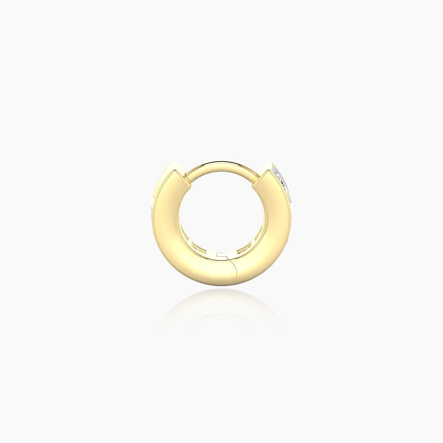 Doris | 18k Yellow Gold 5 mm Diamond Hoop Piercing