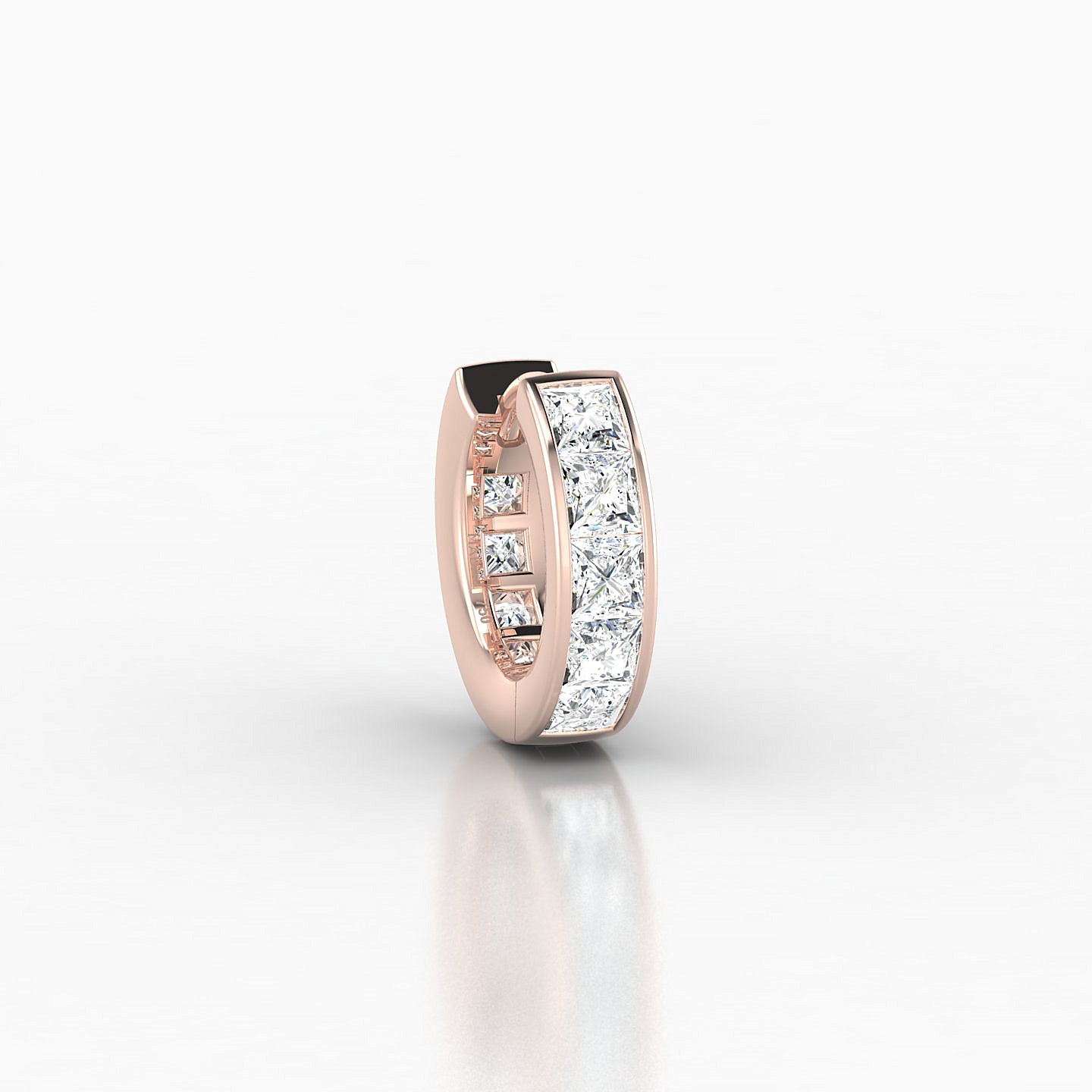 Doris | 18k Rose Gold 6.5 mm Diamond Hoop Piercing