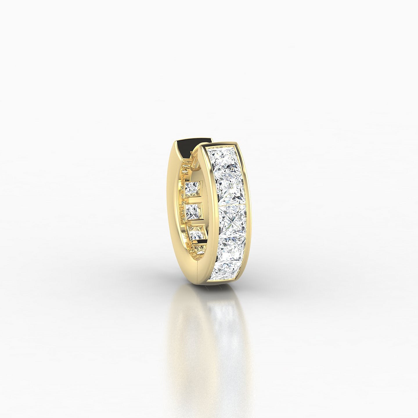 Doris | 18k Yellow Gold 6.5 mm Diamond Hoop Piercing