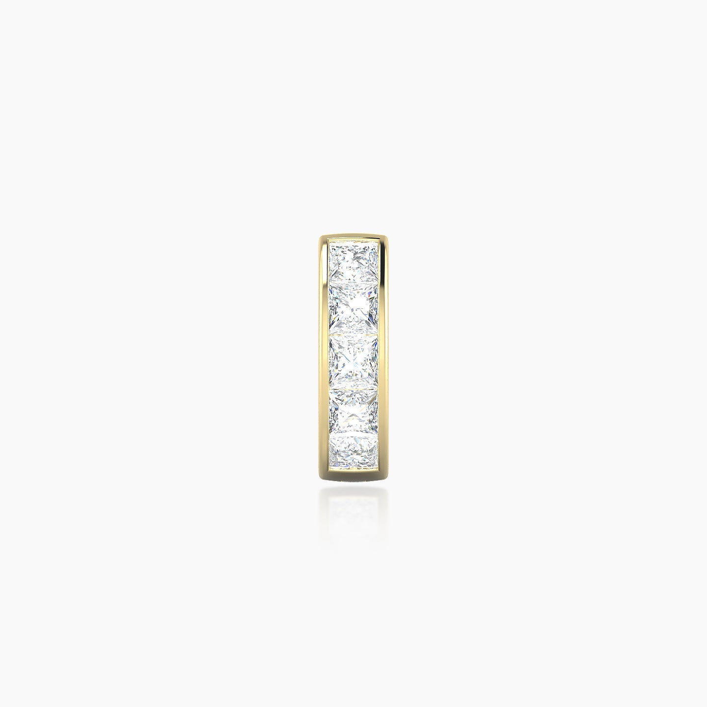 Doris | 18k Yellow Gold 6.5 mm Diamond Hoop Piercing