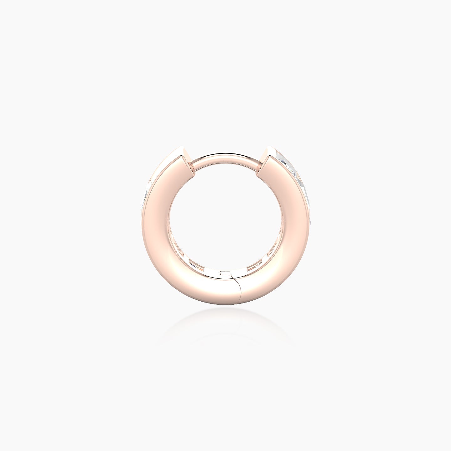Doris | 18k Rose Gold 6.5 mm Diamond Hoop Piercing