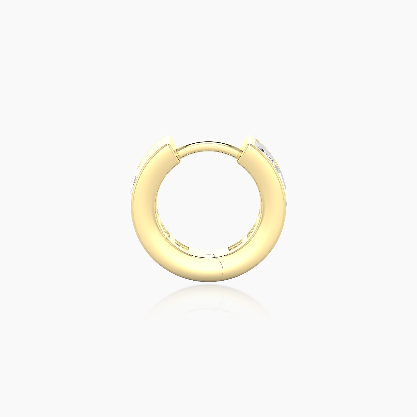 Doris | 18k Yellow Gold 6.5 mm Diamond Hoop Piercing