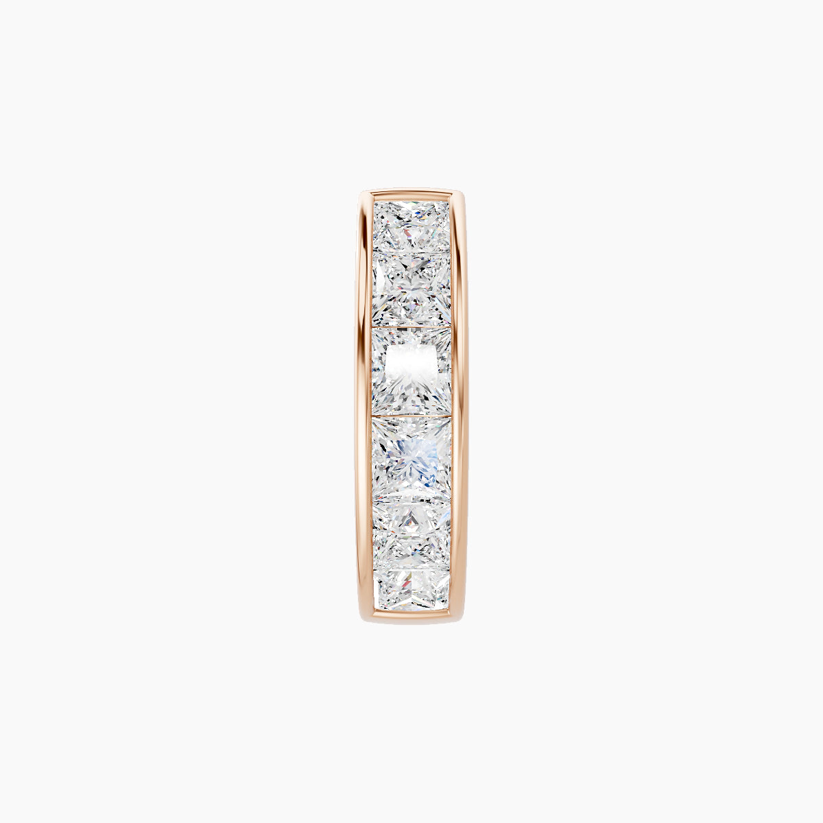 Doris | 18k Rose Gold 8 mm Diamond Hoop Piercing