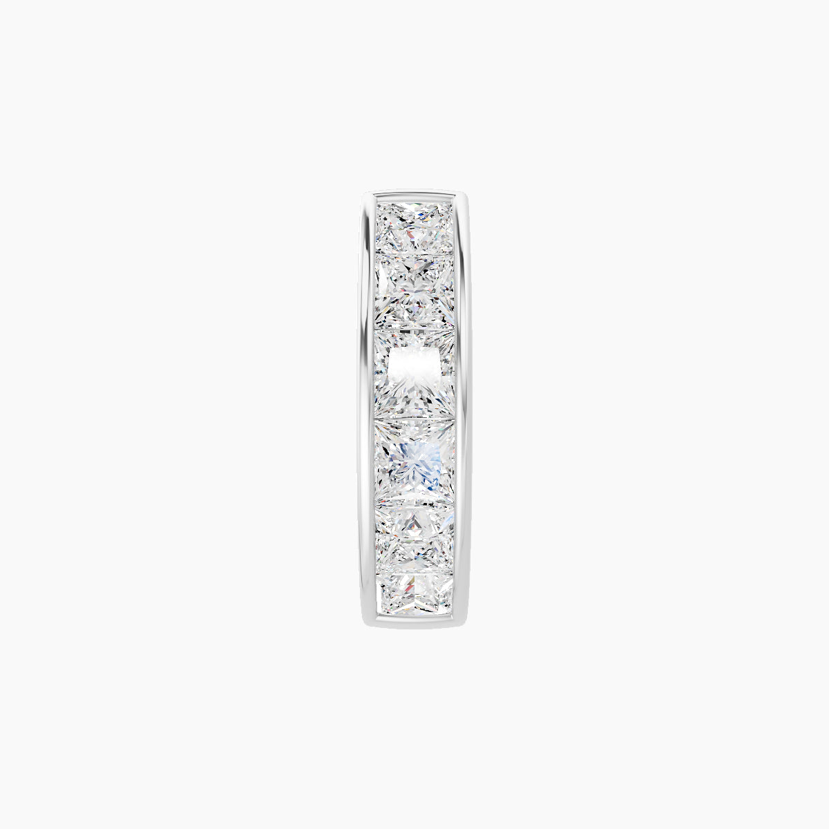 Doris | 18k White Gold 8 mm Diamond Hoop Piercing