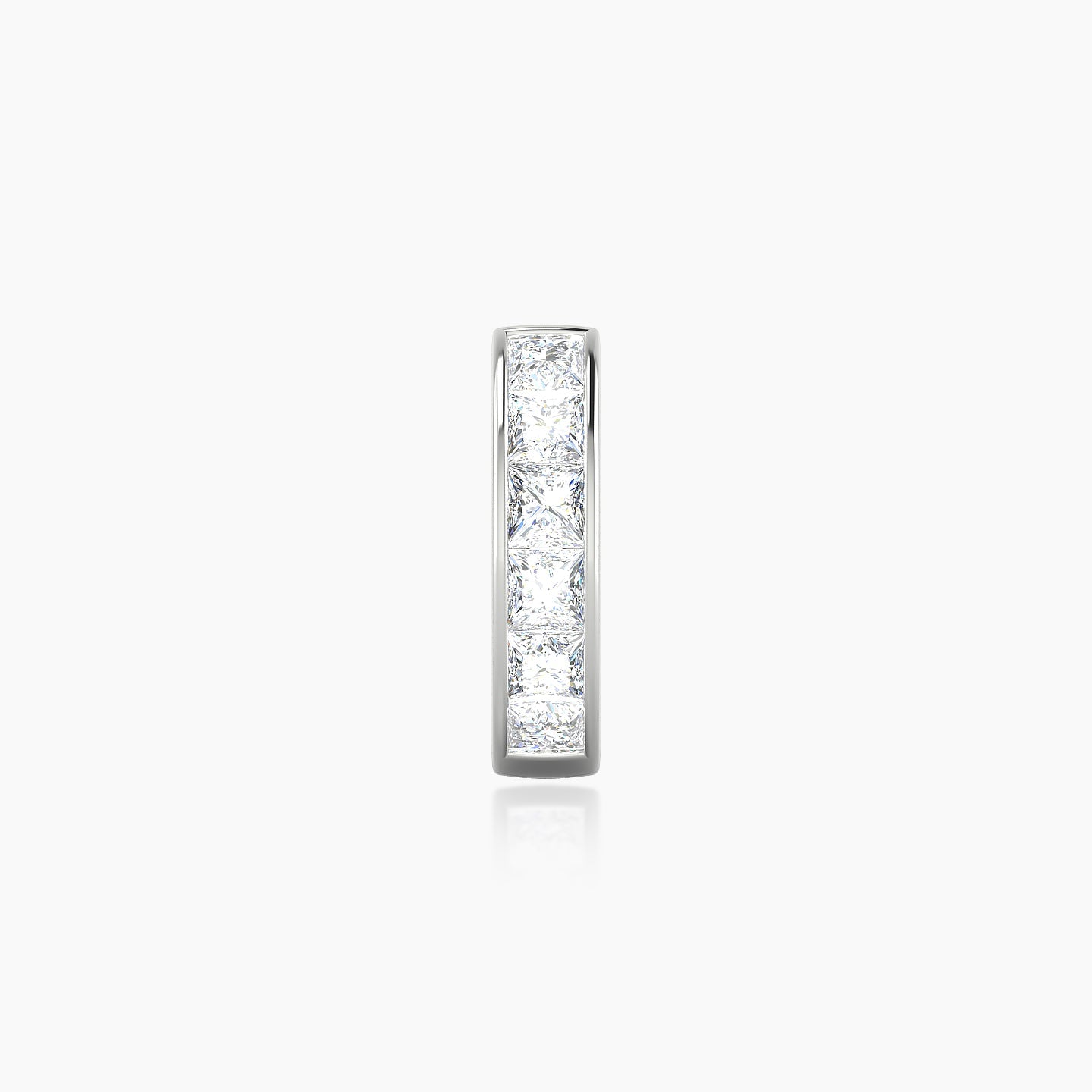 Doris | 18k White Gold 8 mm Diamond Hoop Piercing