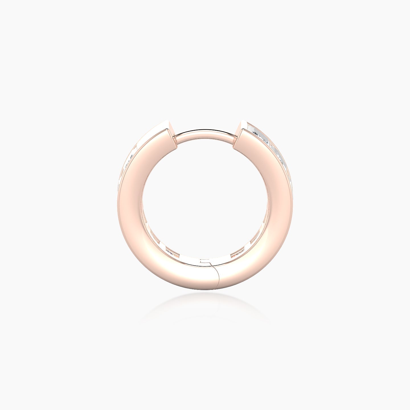 Doris | 18k Rose Gold 8 mm Diamond Hoop Piercing