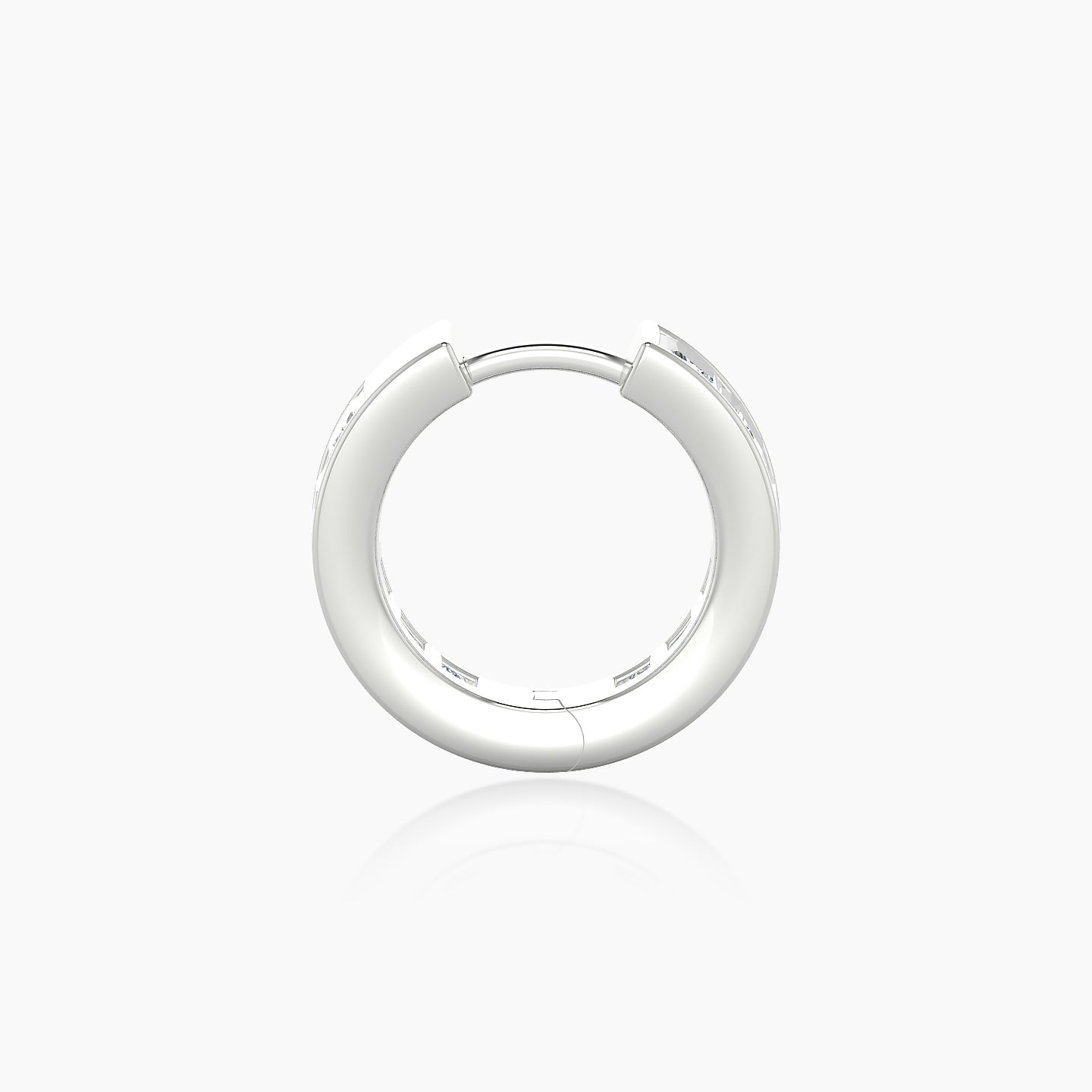 Doris | 18k White Gold 8 mm Diamond Hoop Piercing