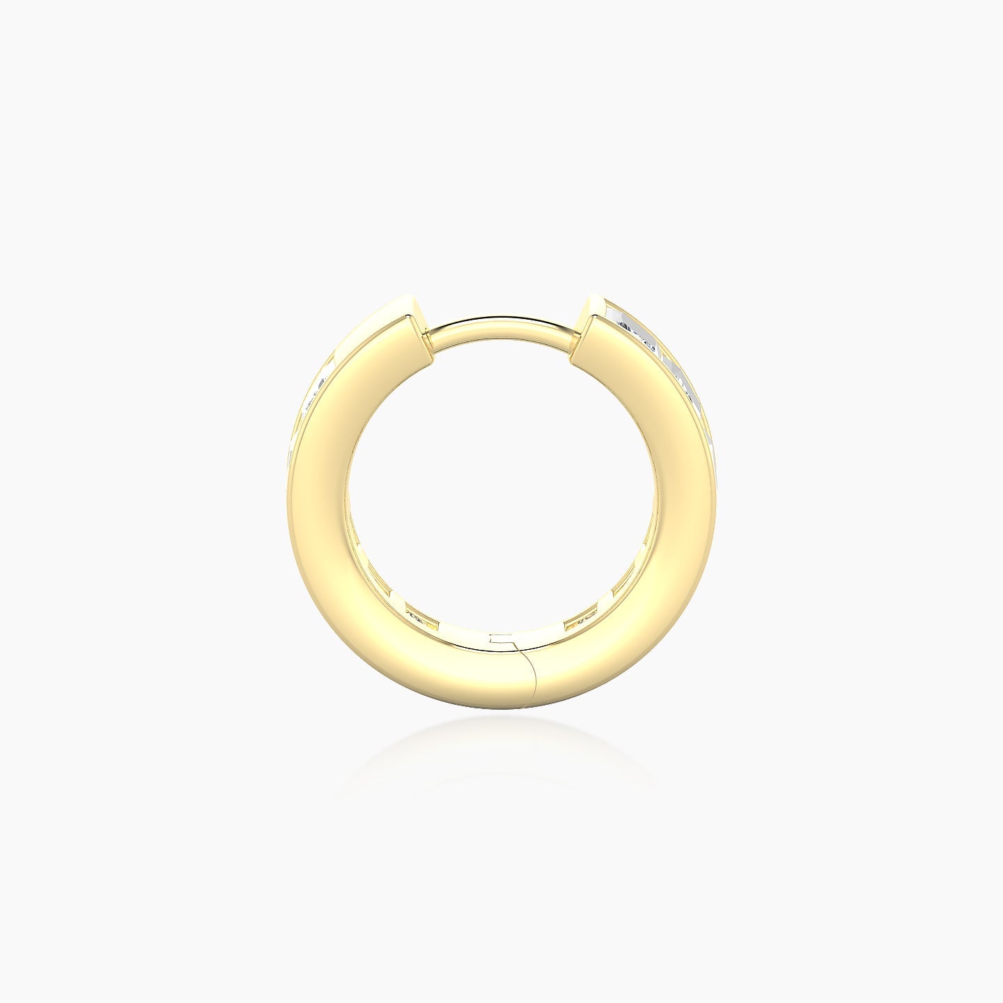 Doris | 18k Yellow Gold 8 mm Diamond Hoop Piercing