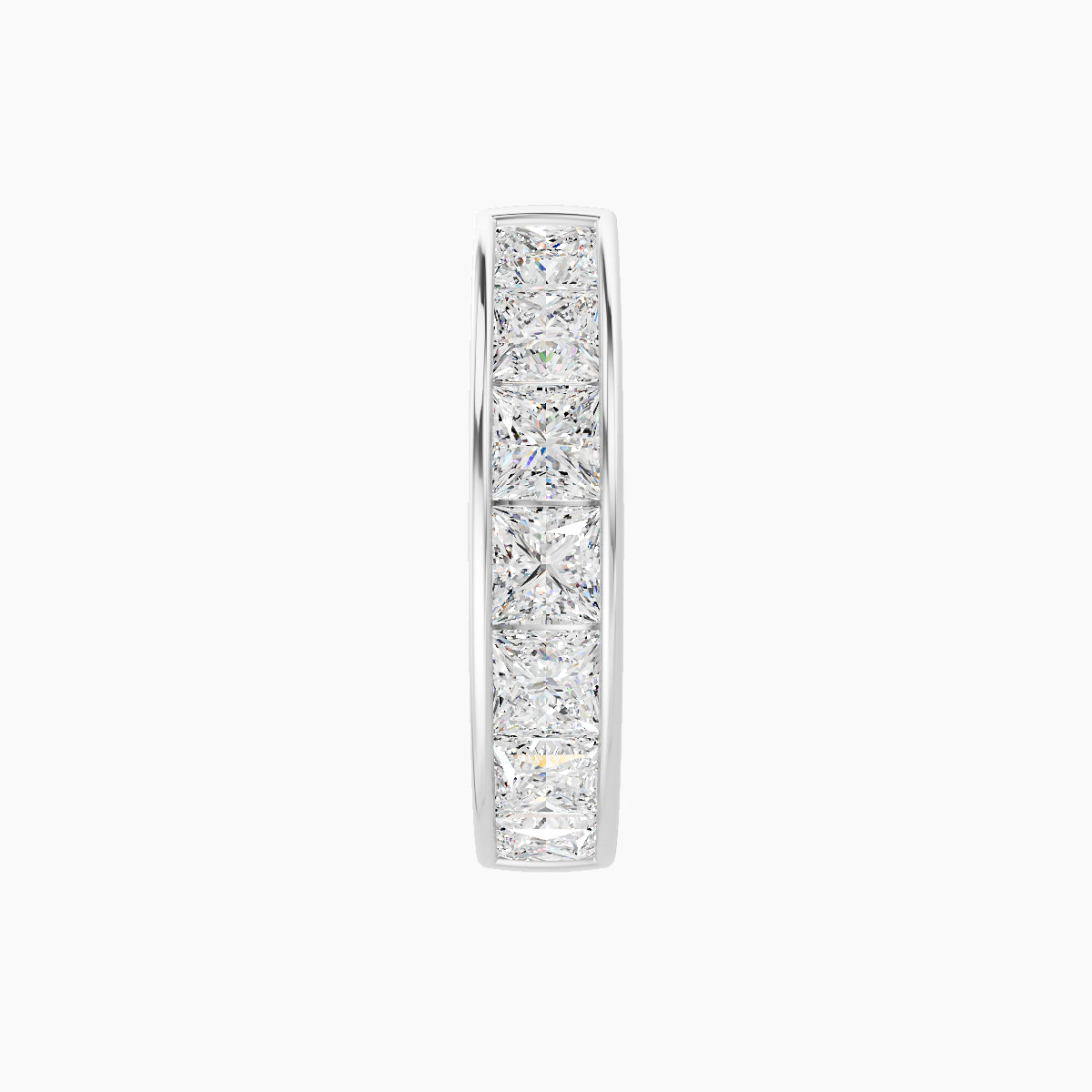 Doris | 18k White Gold 9.5 mm Diamond Hoop Piercing