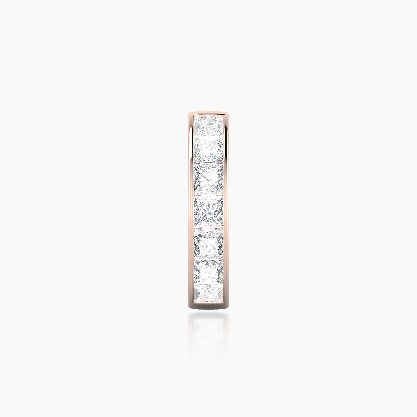 Doris | 18k Rose Gold 9.5 mm Diamond Hoop Piercing