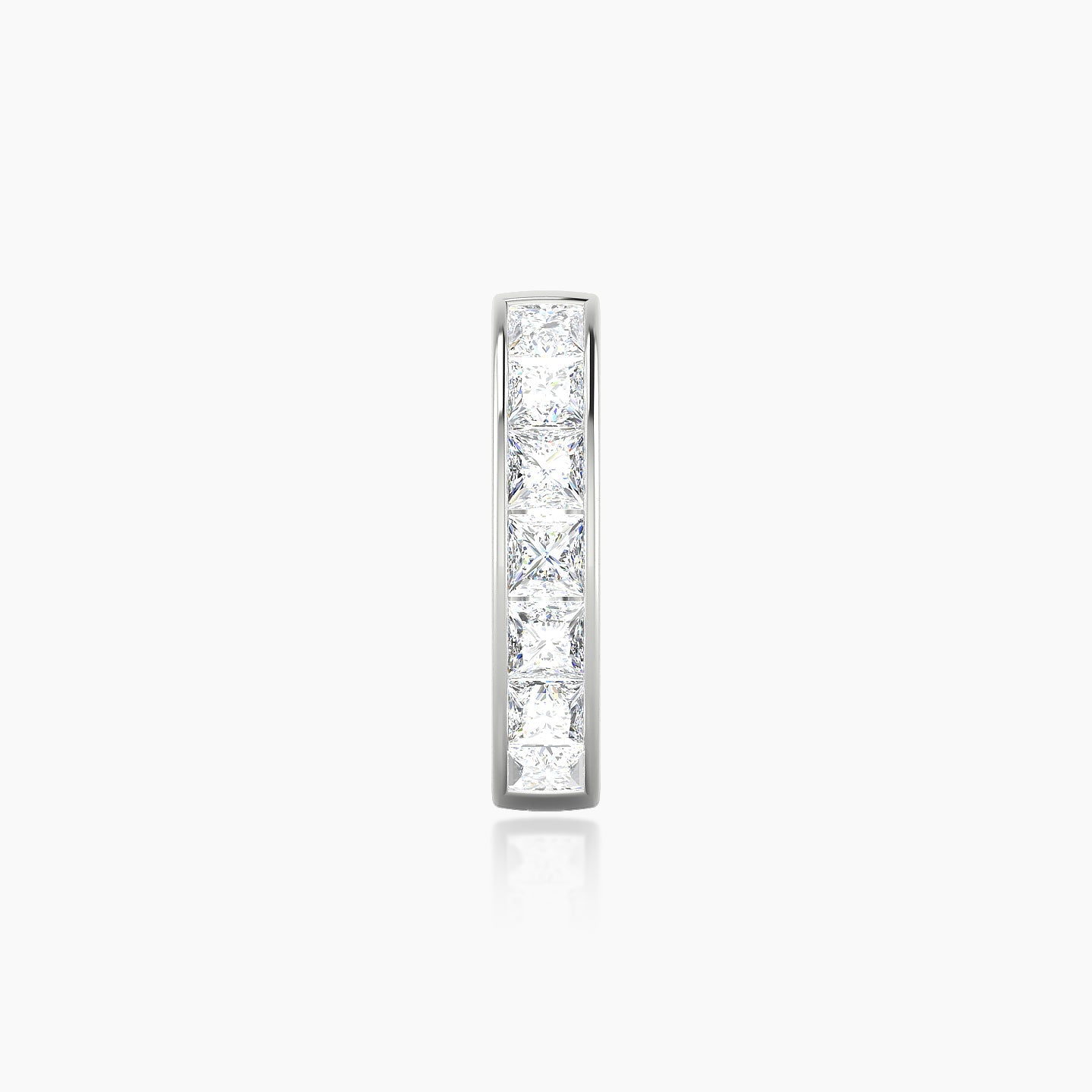 Doris | 18k White Gold 9.5 mm Diamond Hoop Piercing