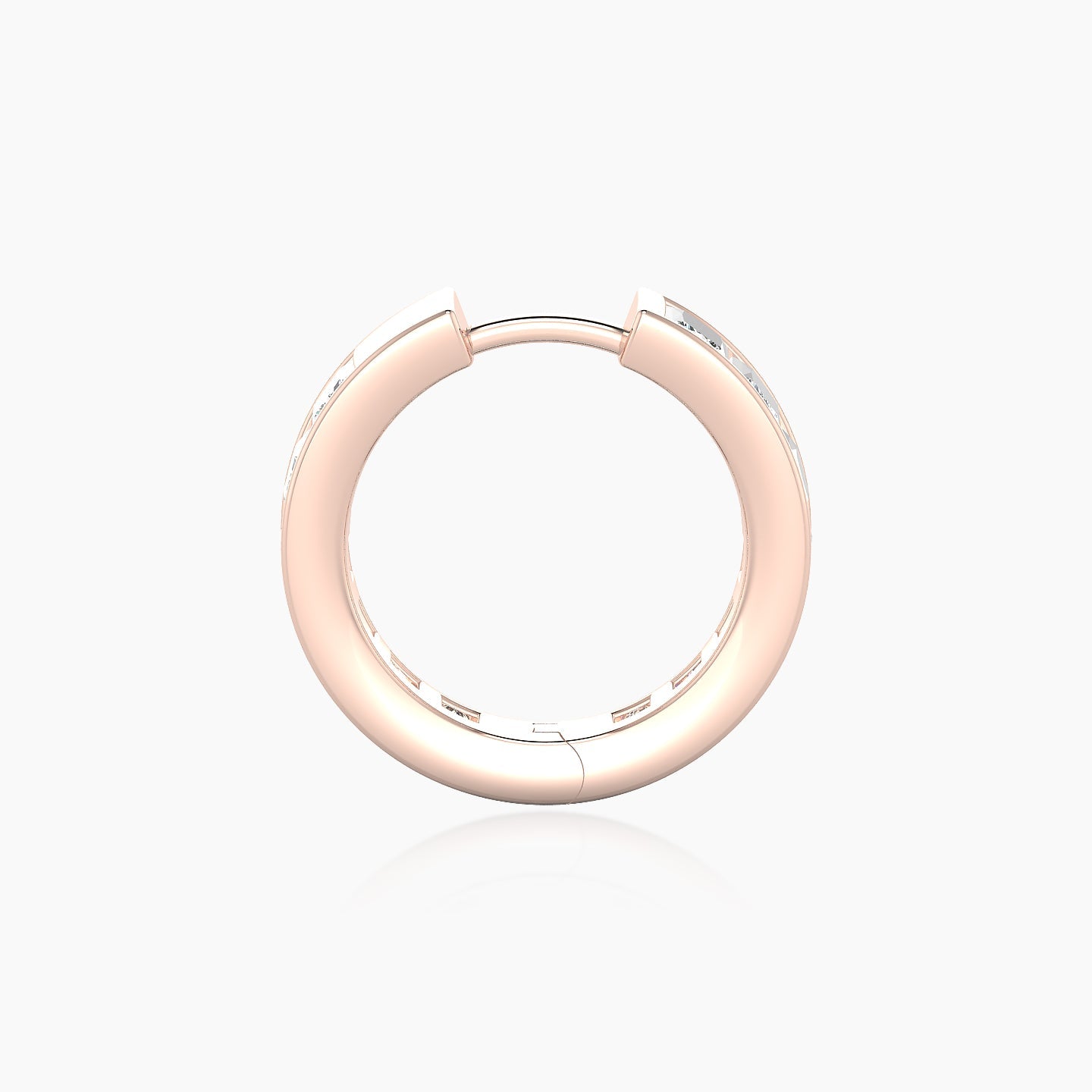 Doris | 18k Rose Gold 9.5 mm Diamond Hoop Piercing