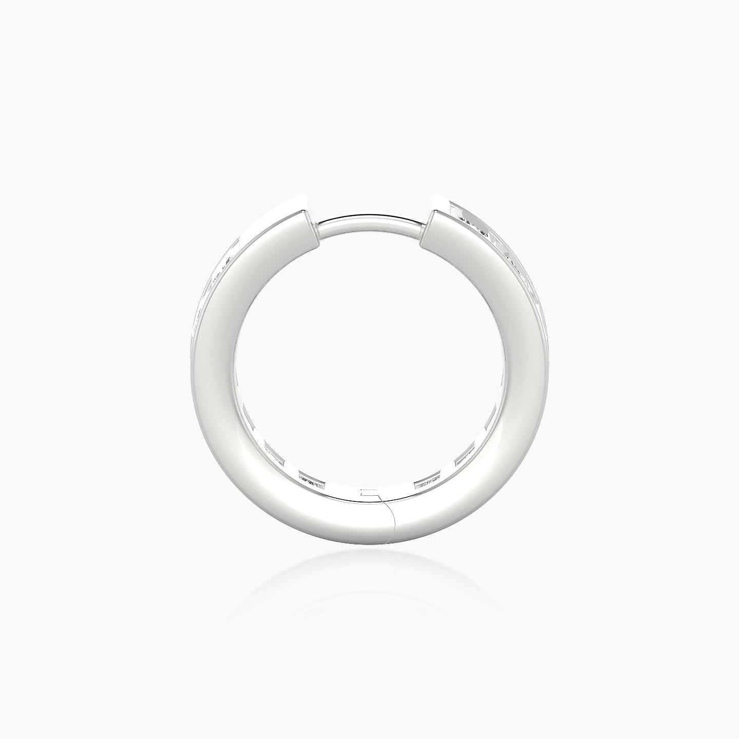 Doris | 18k White Gold 9.5 mm Diamond Hoop Piercing