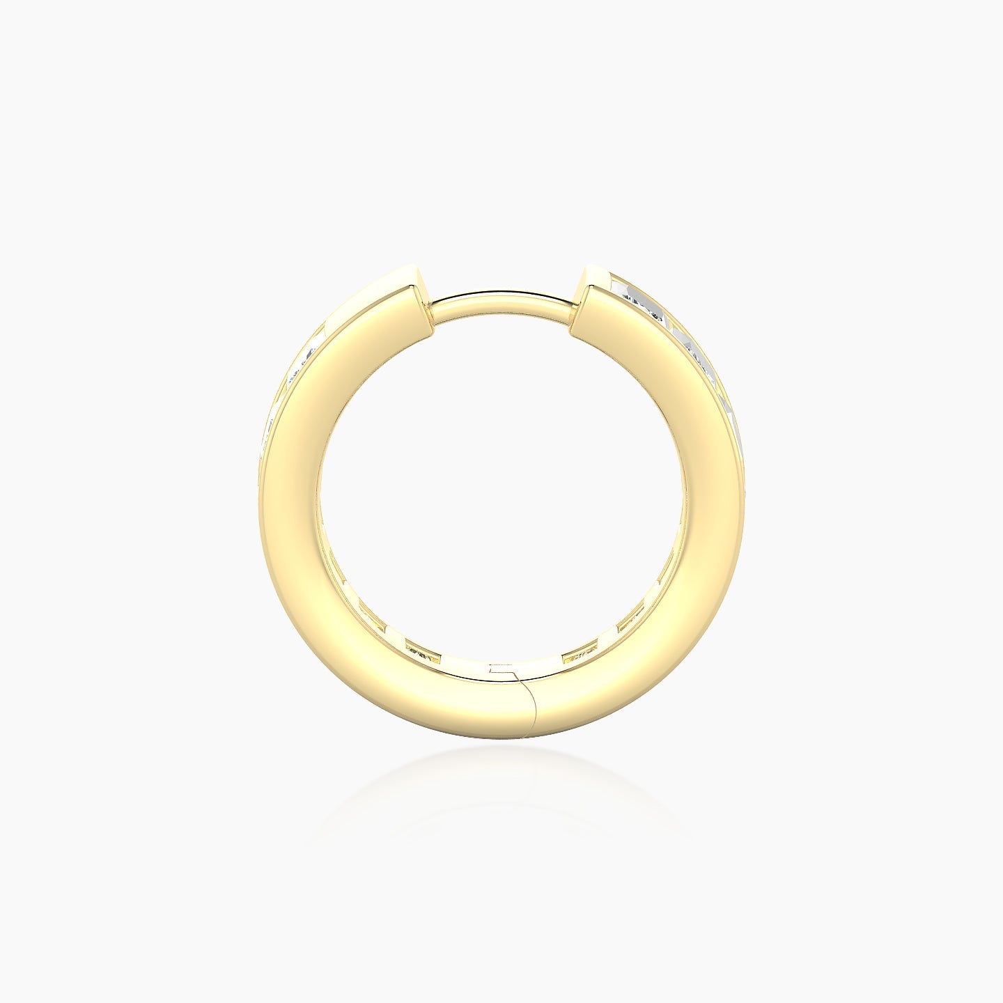Doris | 18k Yellow Gold 9.5 mm Diamond Hoop Piercing