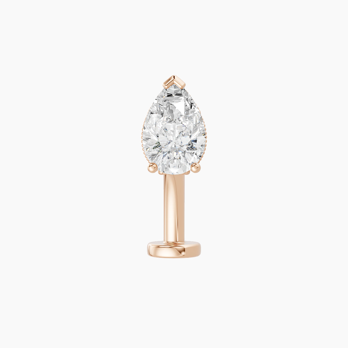 Elvira | 18k Rose Gold 7 mm 10 mm Diamond Floating Navel Piercing
