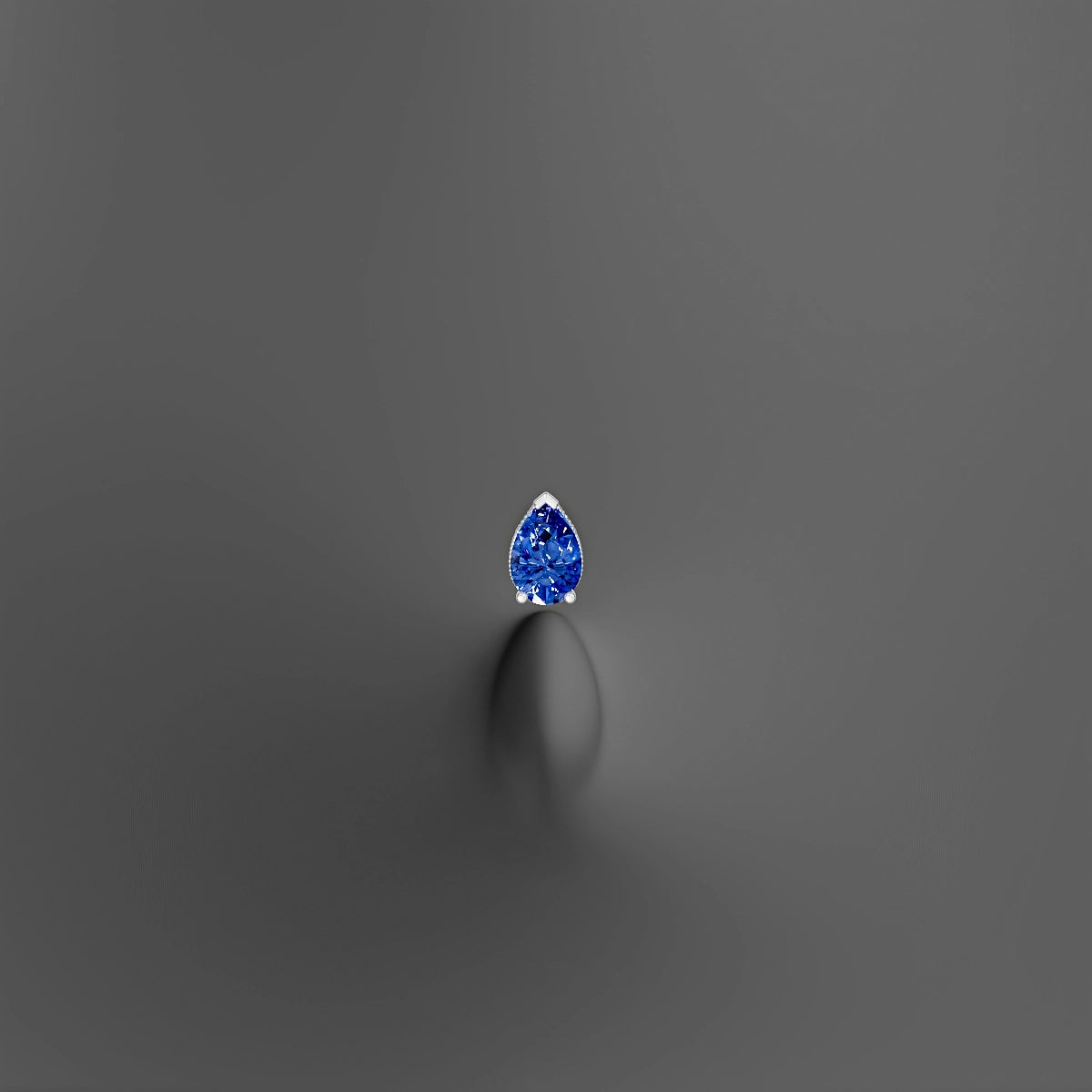 Elvira | 18k White Gold 10 mm 7 mm Sapphire & Diamond Floating Navel Piercing