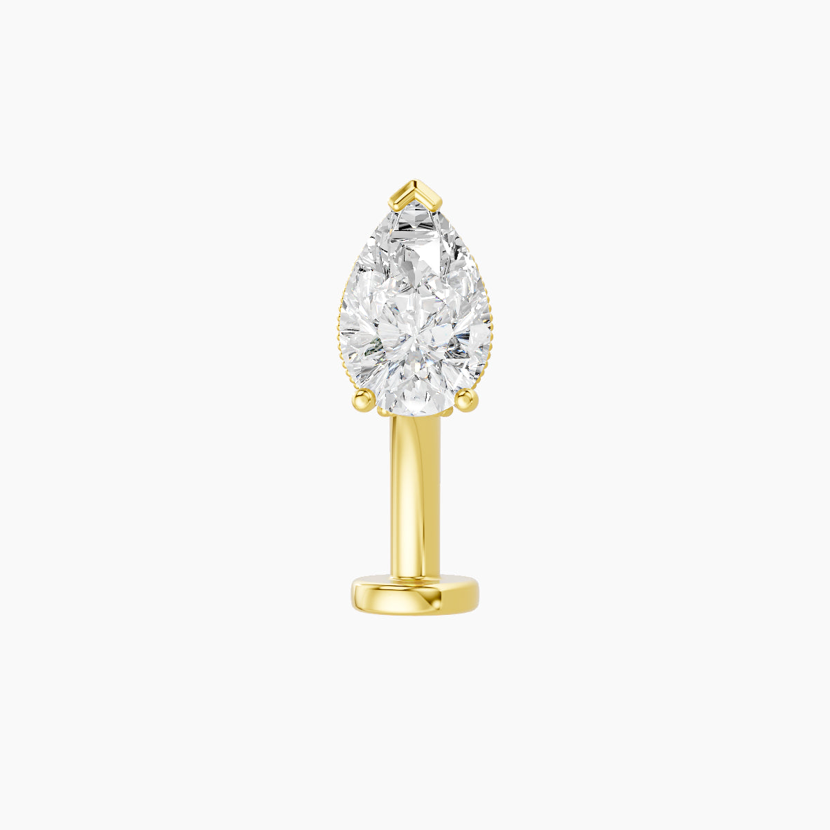 Elvira | 18k Yellow Gold 7 mm 10 mm Diamond Floating Navel Piercing