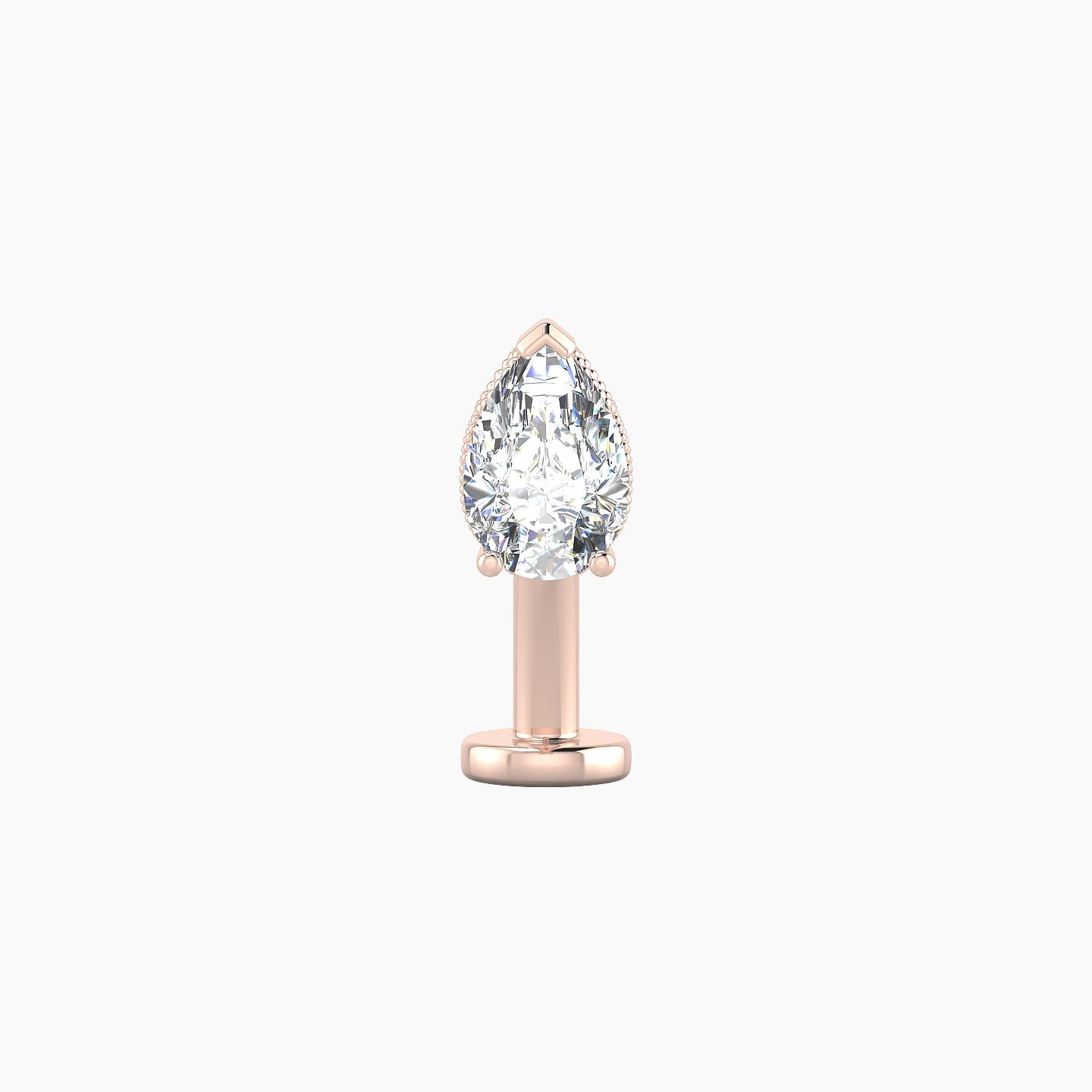 Elvira | 18k Rose Gold 7 mm 10 mm Diamond Floating Navel Piercing