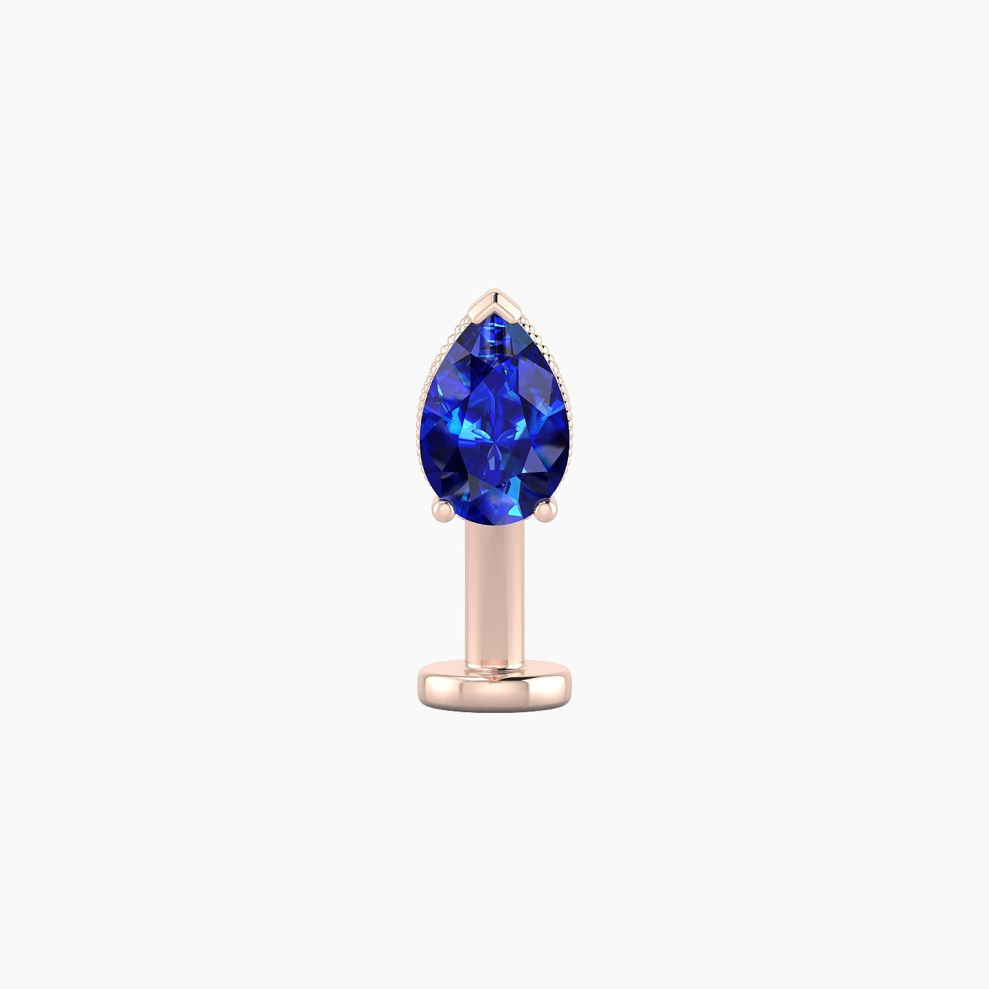 Elvira | 18k Rose Gold 10 mm 7 mm Sapphire & Diamond Floating Navel Piercing