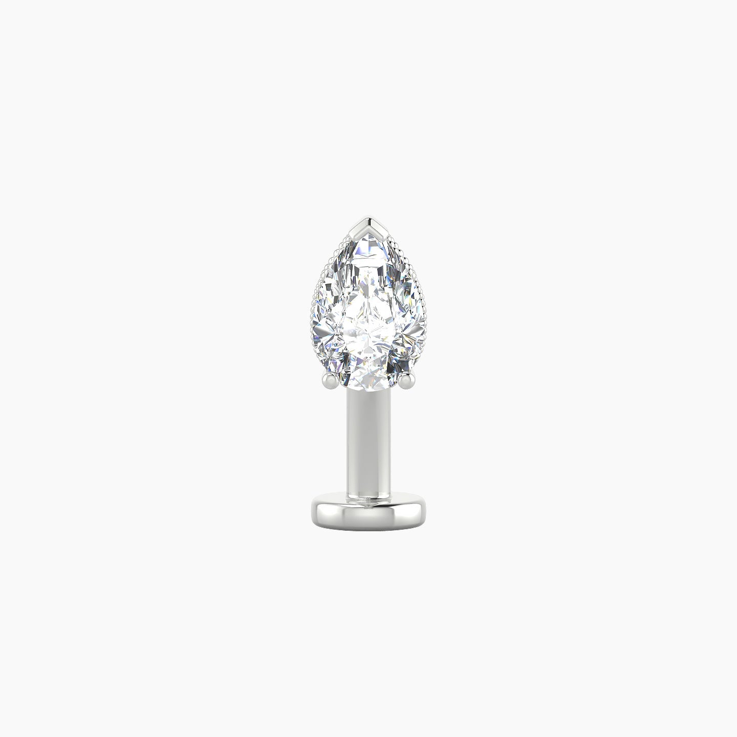 Elvira | 18k White Gold 7 mm 10 mm Diamond Floating Navel Piercing
