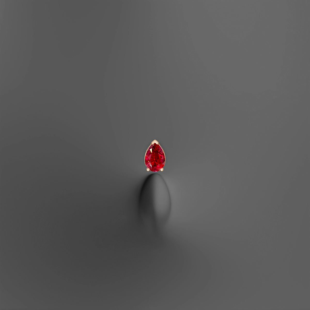 Elvira | 18k Rose Gold 6 mm 7 mm Ruby & Diamond Floating Navel Piercing