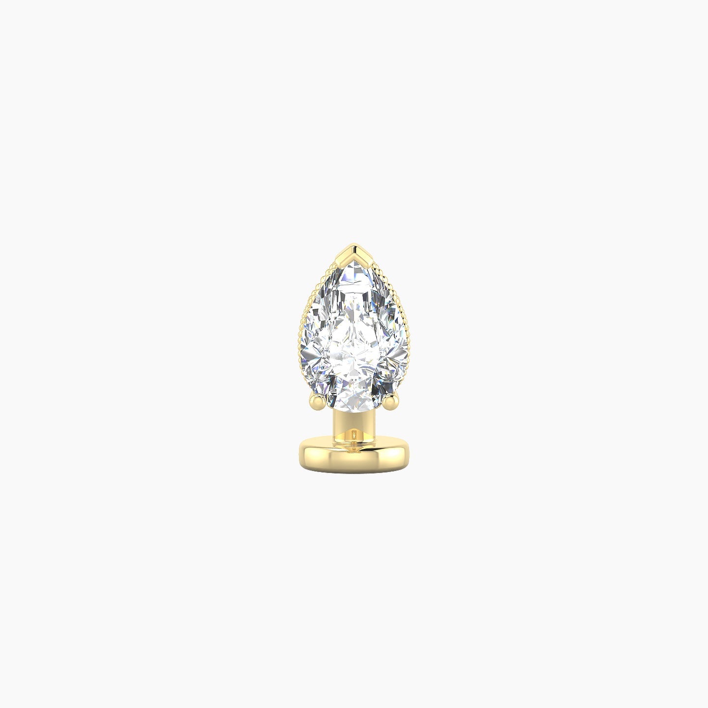 Elvira | 18k Yellow Gold 7 mm 6 mm Diamond Floating Navel Piercing
