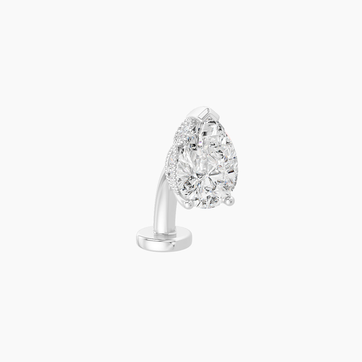 Elvira | 18k White Gold 7 mm 8 mm Diamond Floating Navel Piercing