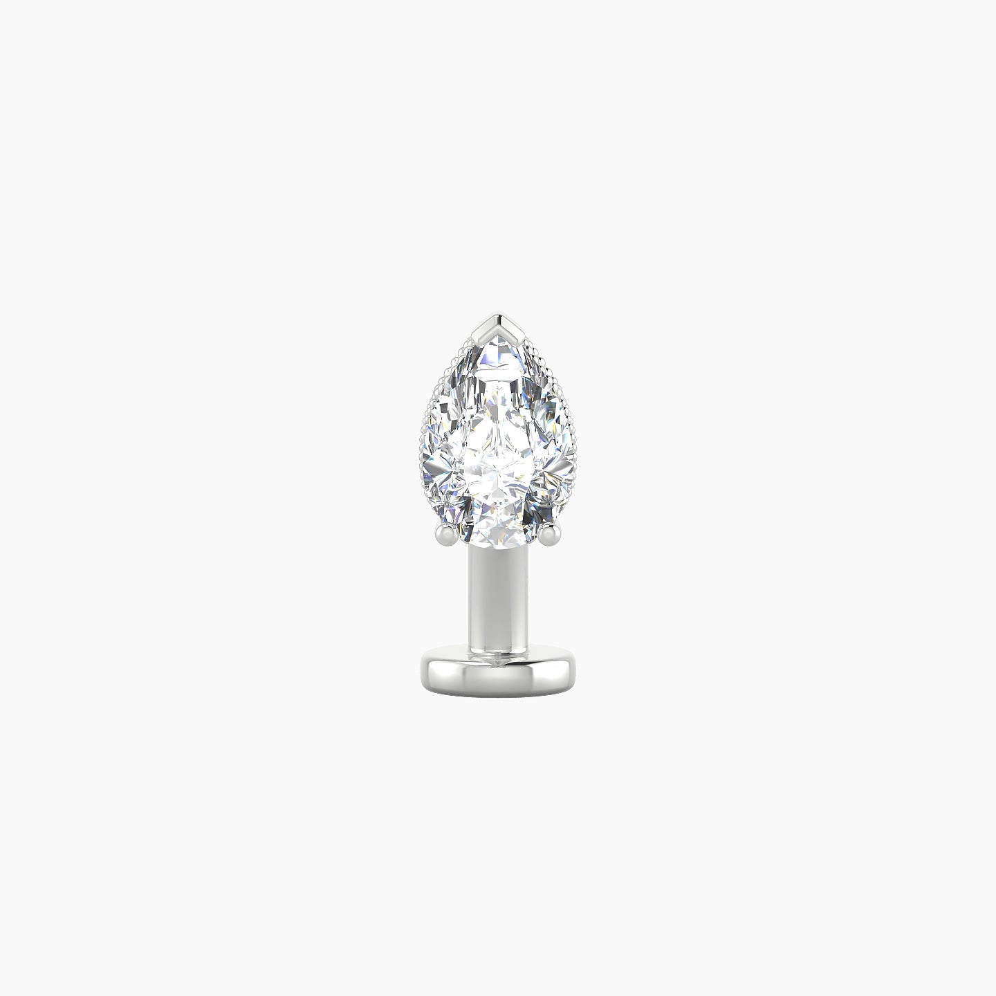 Elvira | 18k White Gold 7 mm 8 mm Diamond Floating Navel Piercing