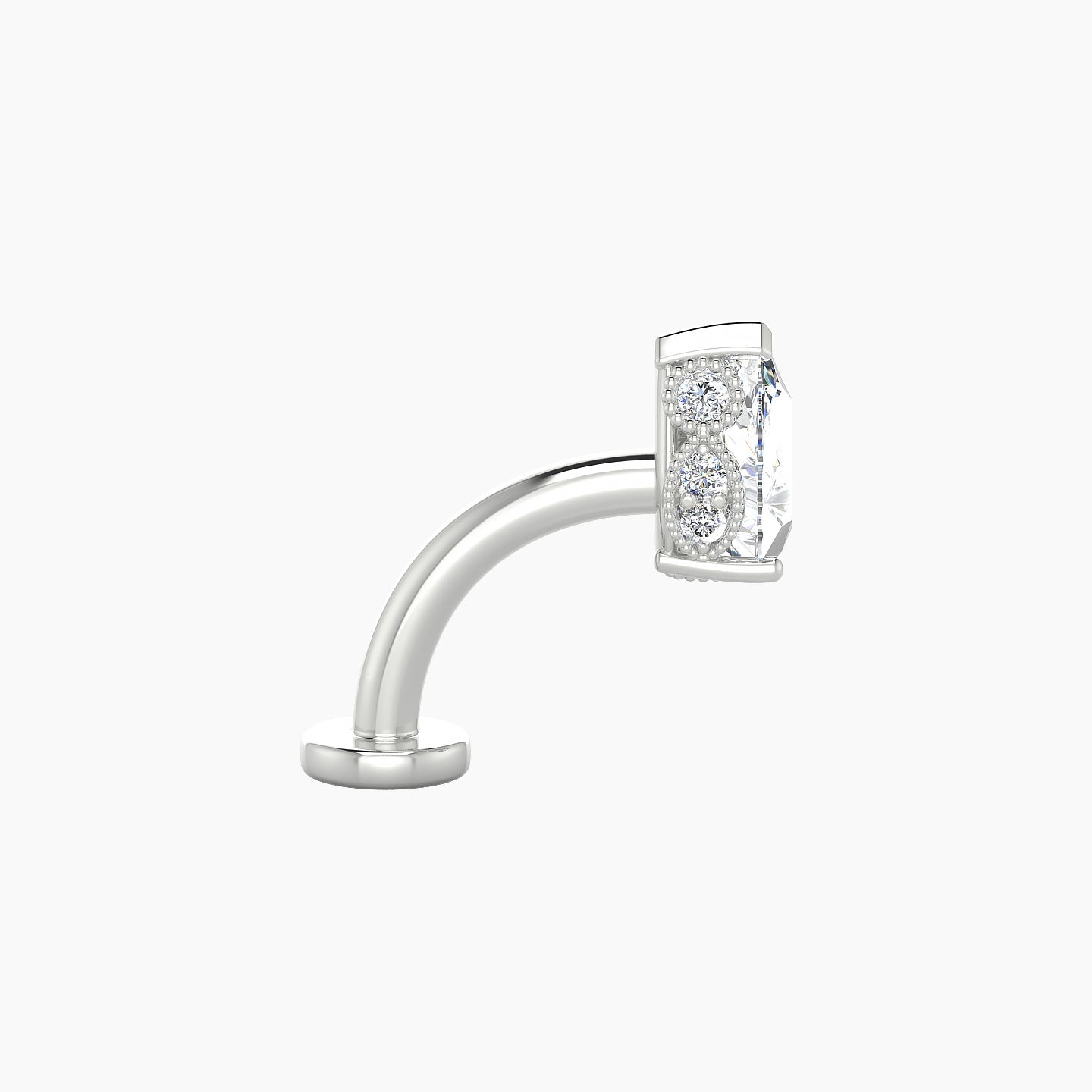 Elvira | 18k White Gold 7 mm 8 mm Diamond Floating Navel Piercing