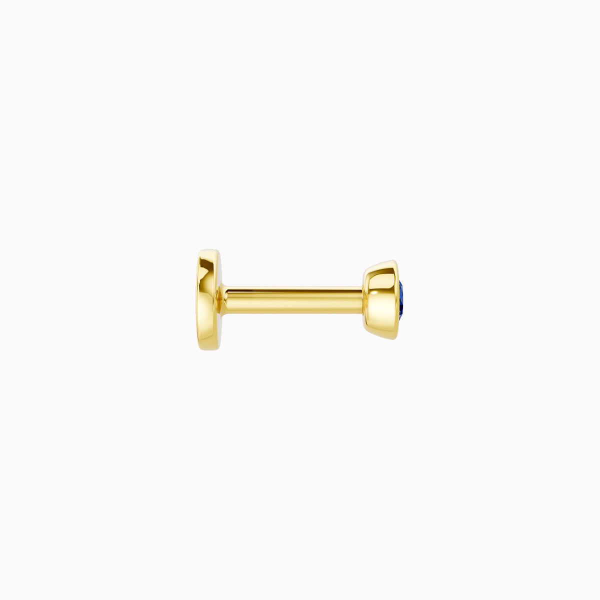 Eos | 18k Yellow Gold 5 mm 3 mm Round Sapphire Nose Piercing