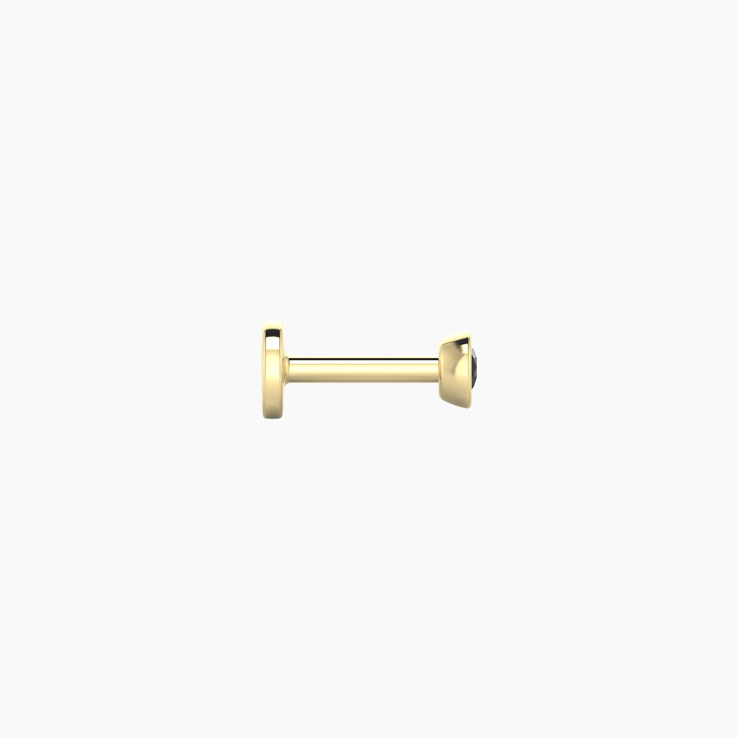 Eos | 18k Yellow Gold 5 mm 3 mm Round Black Diamond Nose Piercing