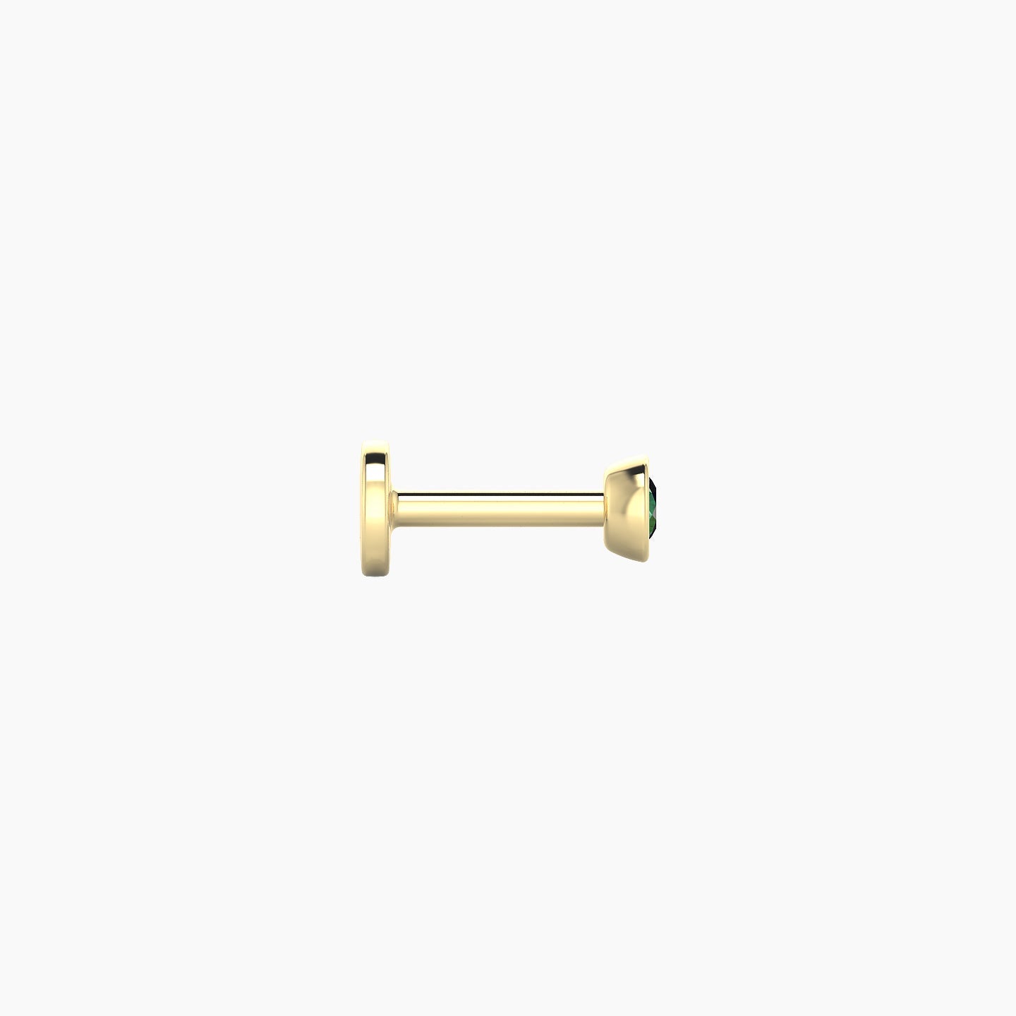 Eos | 18k Yellow Gold 5 mm 3 mm Round Emerald Nose Piercing