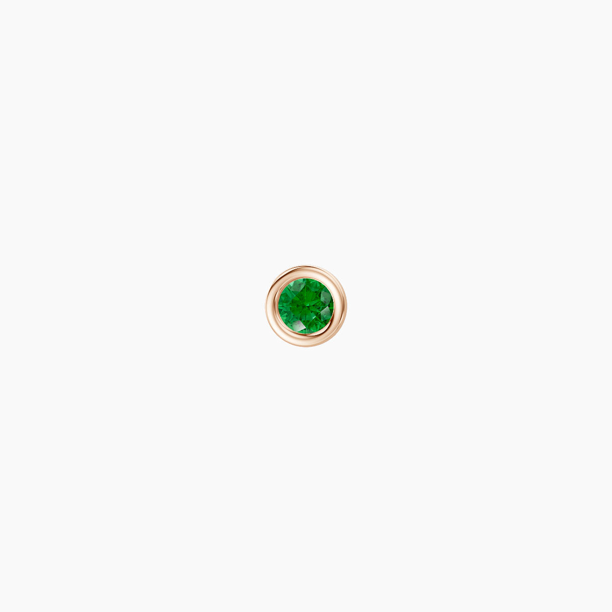 Eos | 18k Rose Gold 5 mm 3 mm Round Emerald Piercing