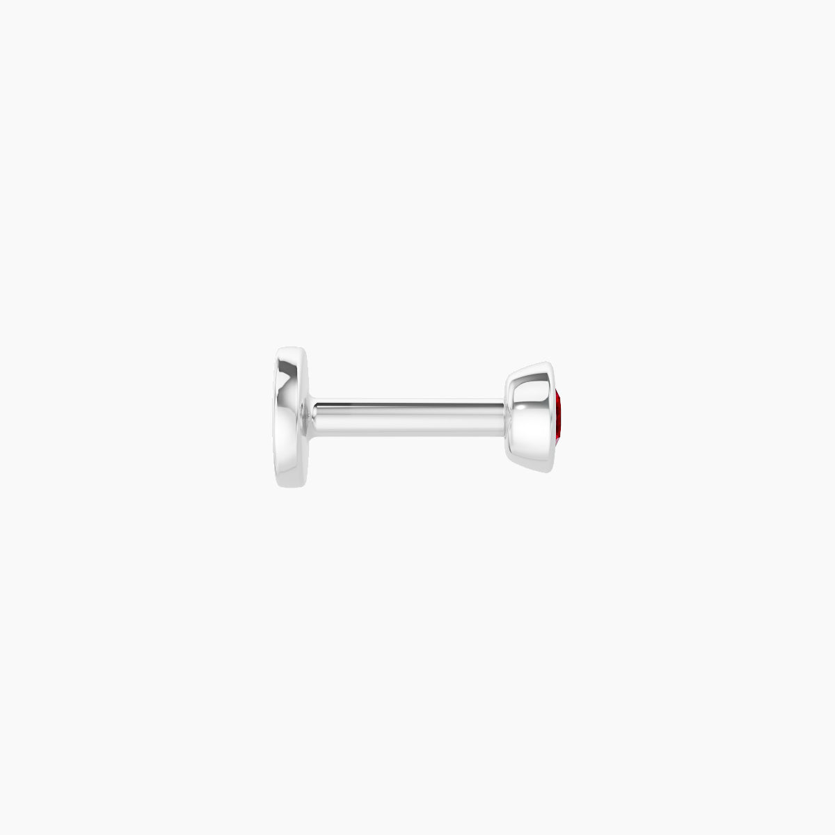 Eos | 18k White Gold 5 mm 3 mm Round Ruby Piercing