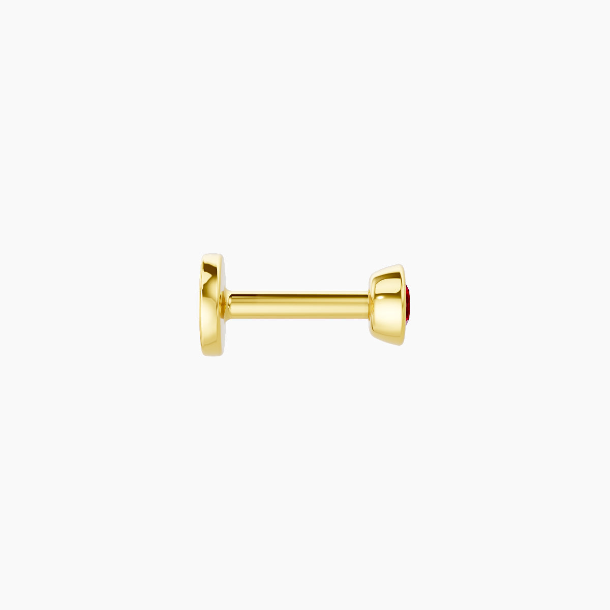 Eos | 18k Yellow Gold 5 mm 3 mm Round Ruby Piercing
