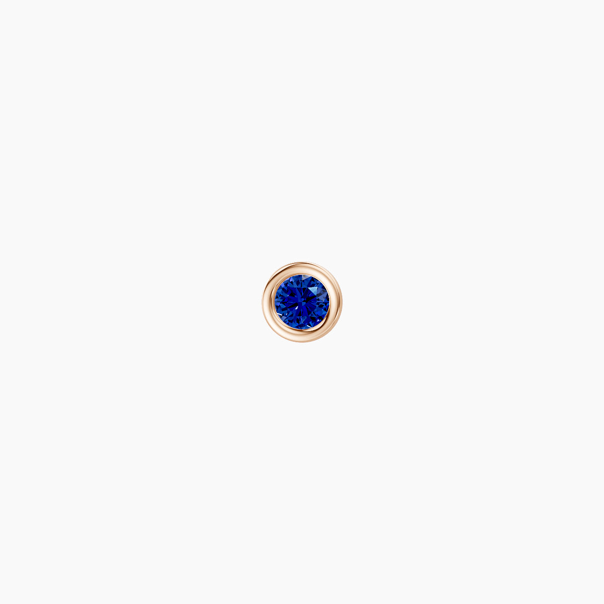 Eos | 18k Rose Gold 6.5 mm 3 mm Round Sapphire Nose Piercing