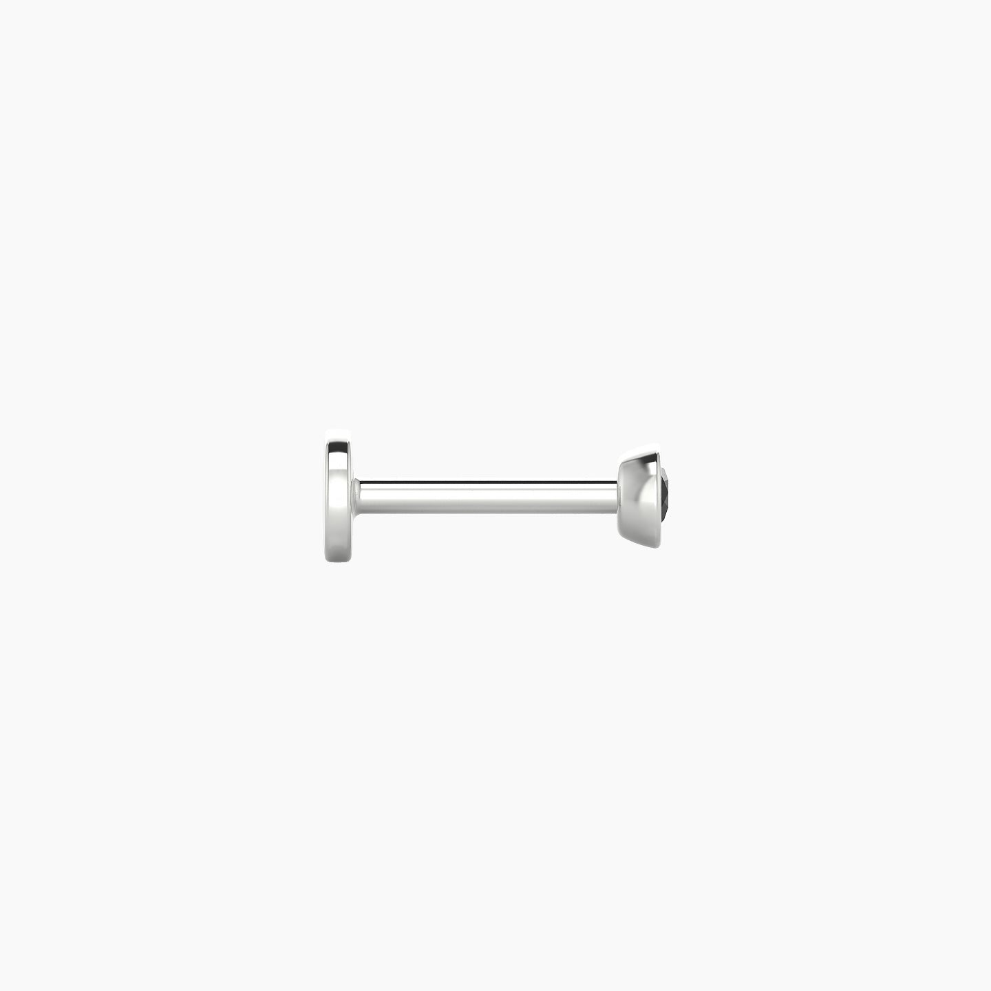 Eos | 18k White Gold 6.5 mm 3 mm Round Black Diamond Nose Piercing
