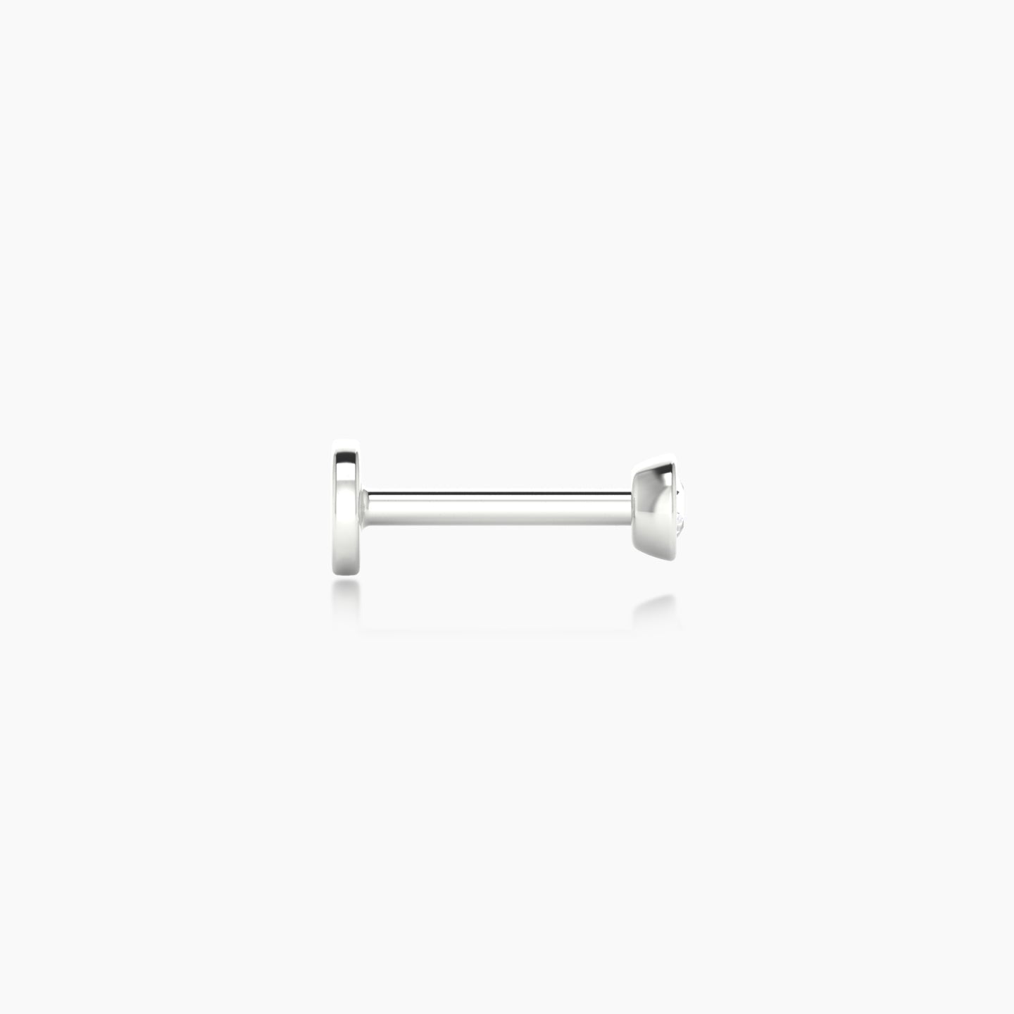Eos | 18k White Gold 3 mm 6.5 mm Round Diamond Nose Piercing
