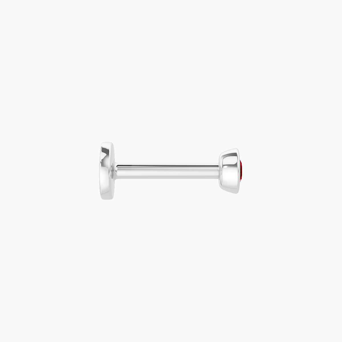 Eos | 18k White Gold 6.5 mm 3 mm Round Ruby Piercing