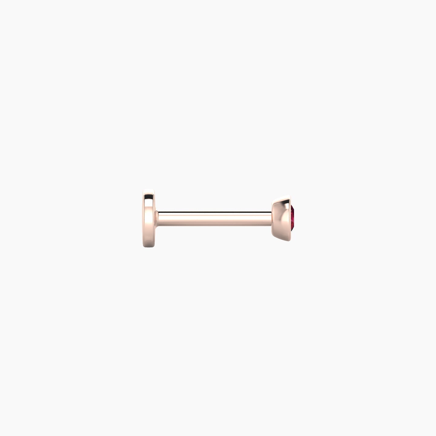 Eos | 18k Rose Gold 6.5 mm 3 mm Round Ruby Piercing