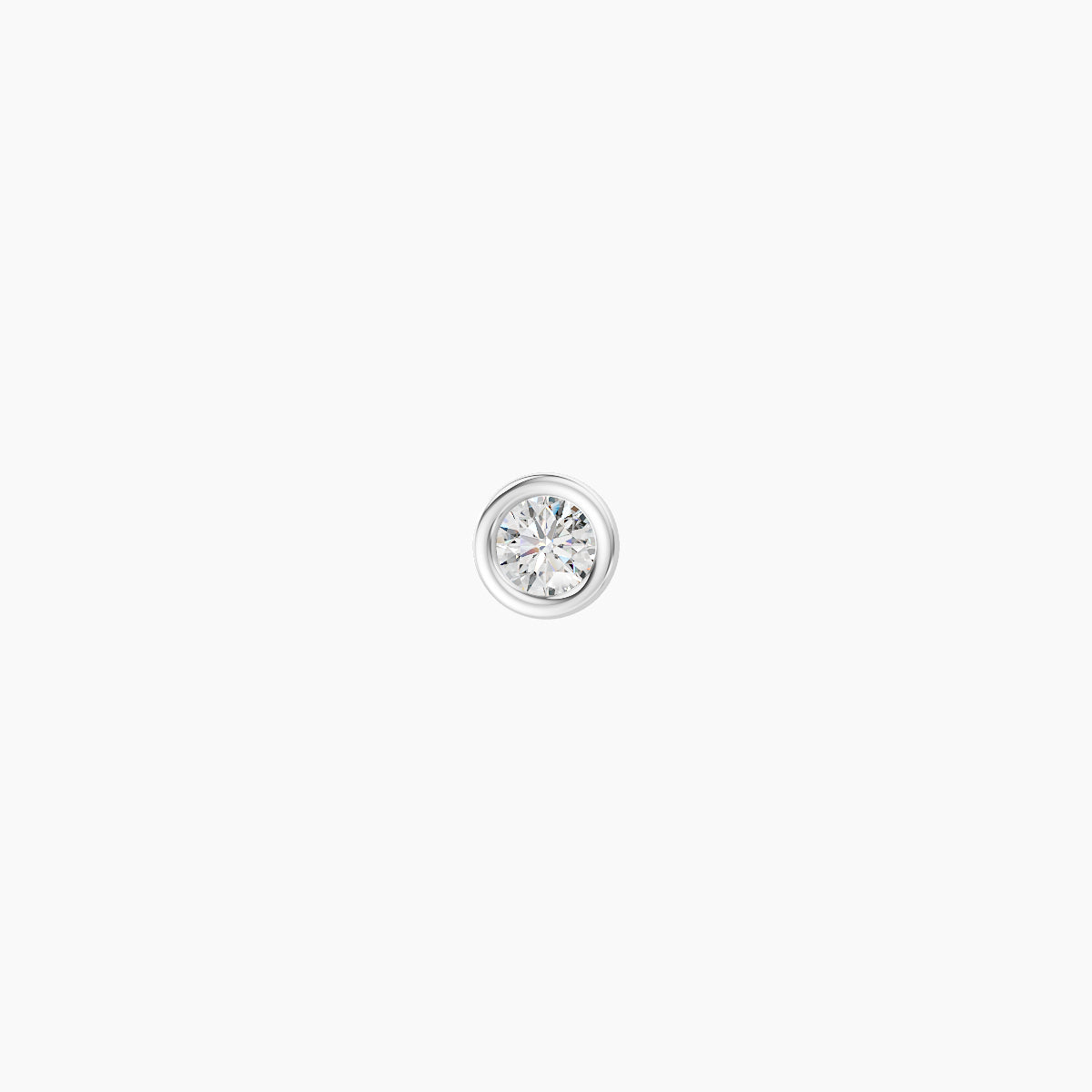 Eos | 18k White Gold 3 mm 8 mm Round Diamond Nose Piercing