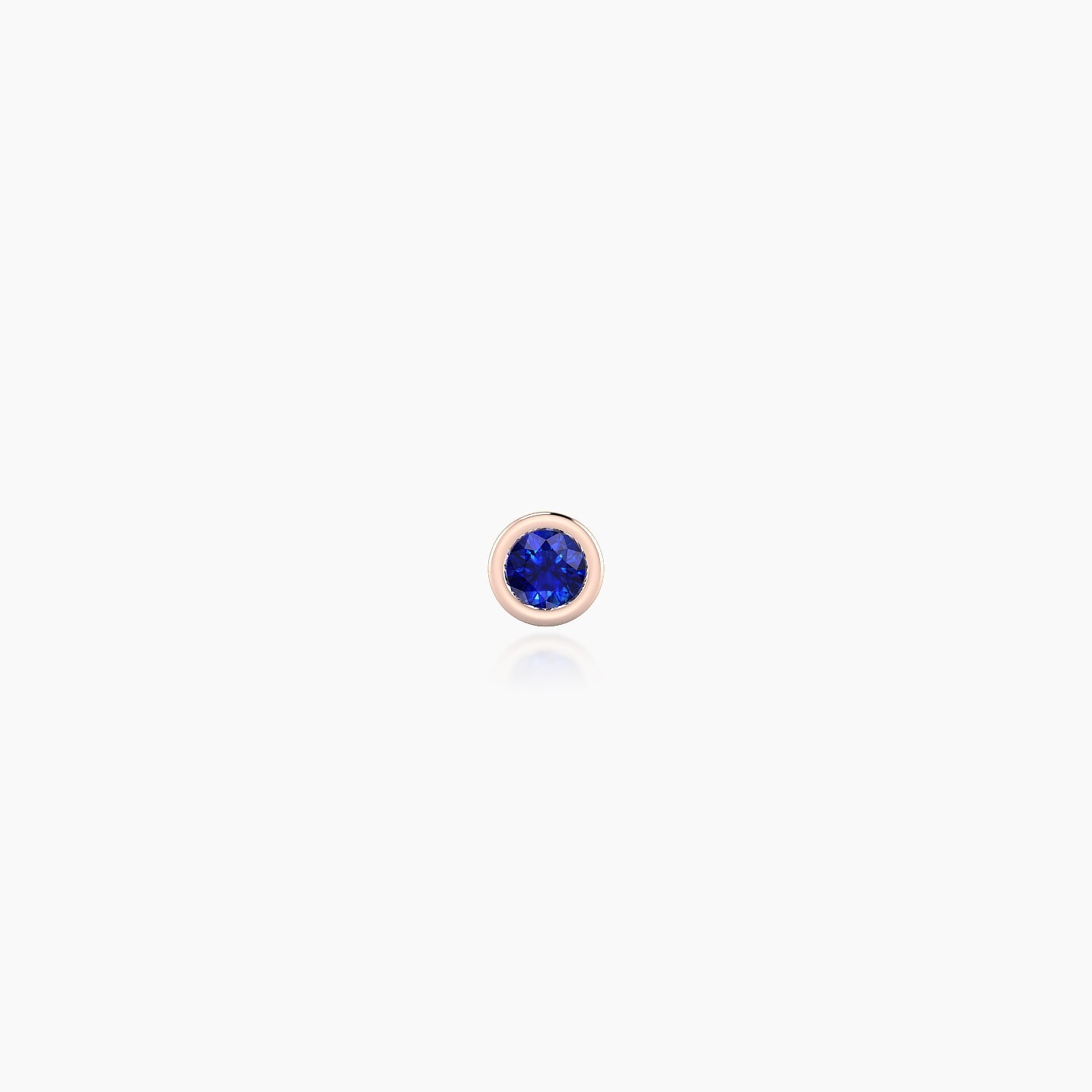 Eos | 18k Rose Gold 8 mm 3 mm Round Sapphire Nose Piercing