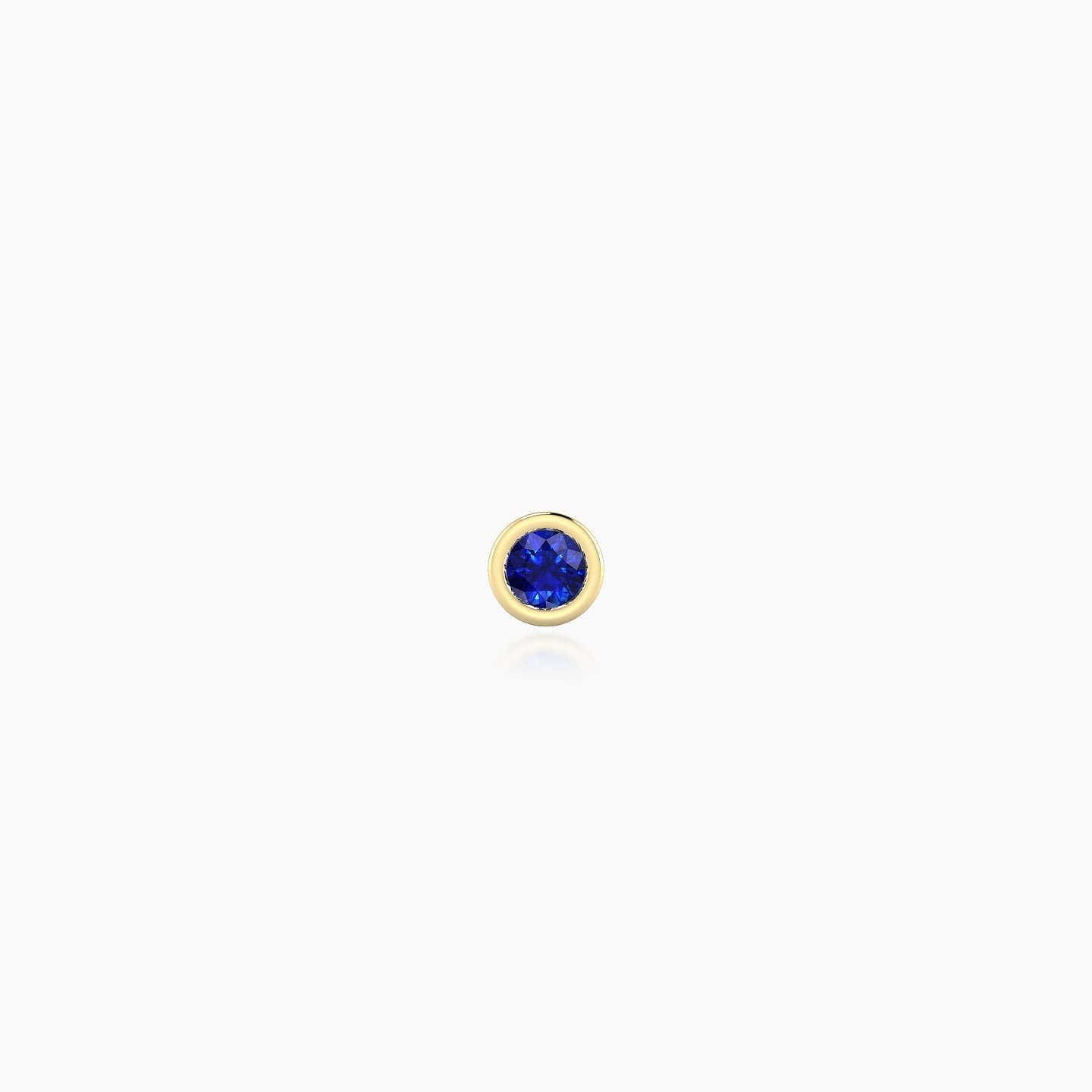 Eos | 18k Yellow Gold 8 mm 3 mm Round Sapphire Nose Piercing