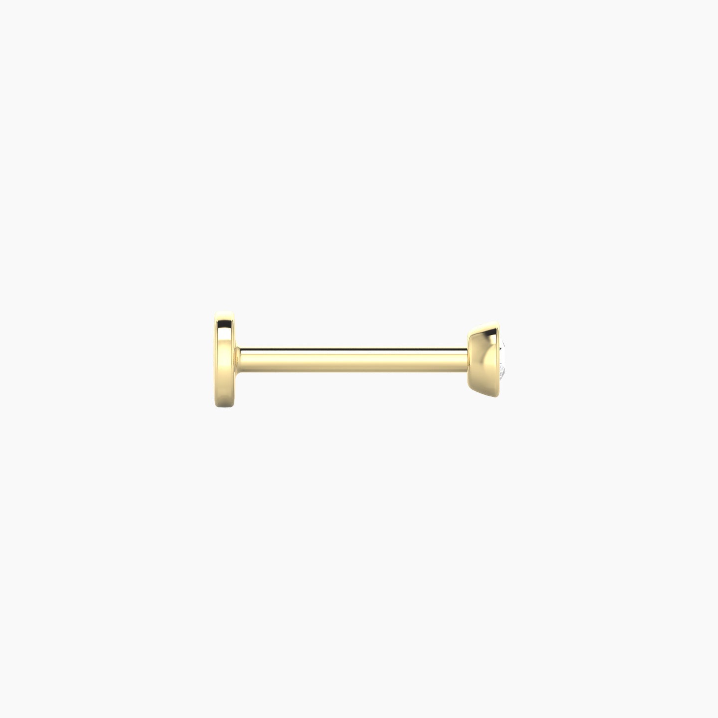 Eos | 18k Yellow Gold 3 mm 8 mm Round Diamond Nose Piercing