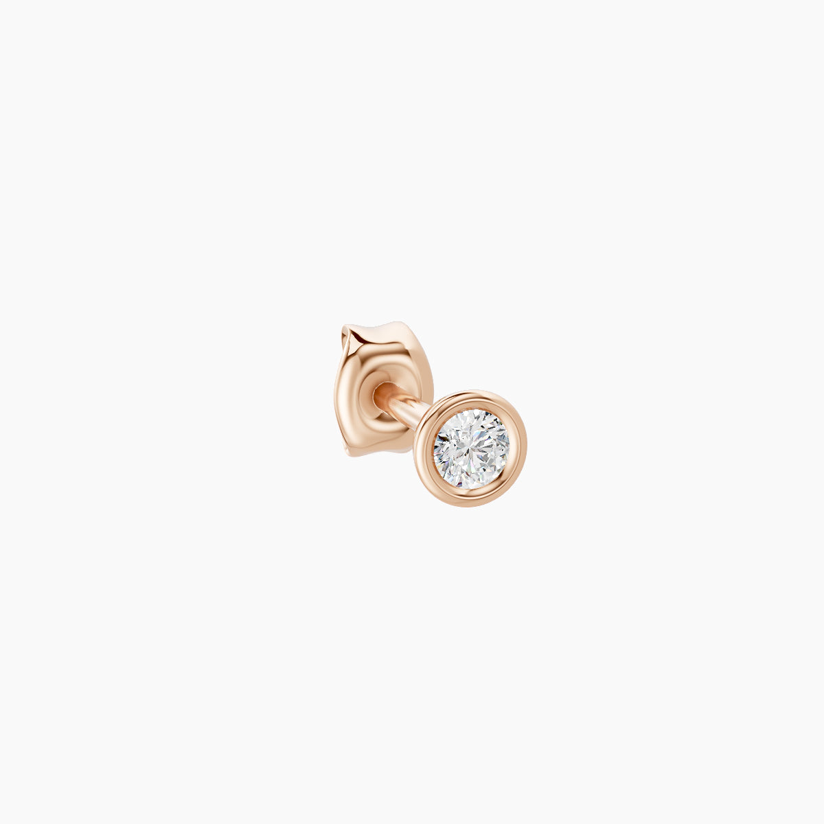 Eos | 18k Rose Gold 3 mm Round Diamond Earring