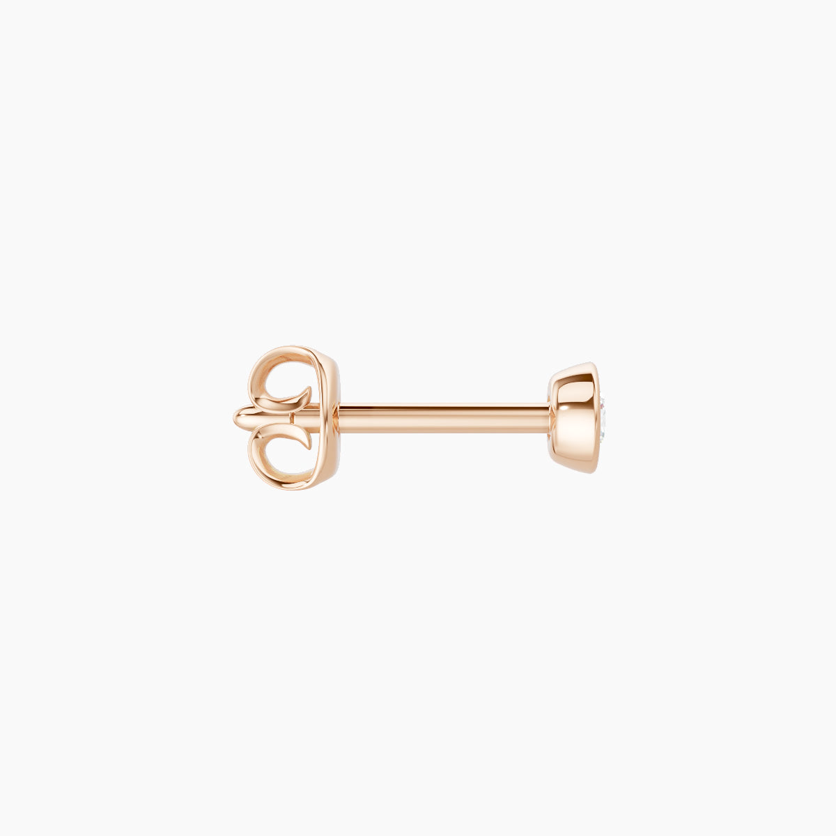 Eos | 18k Rose Gold 3 mm Round Diamond Earring