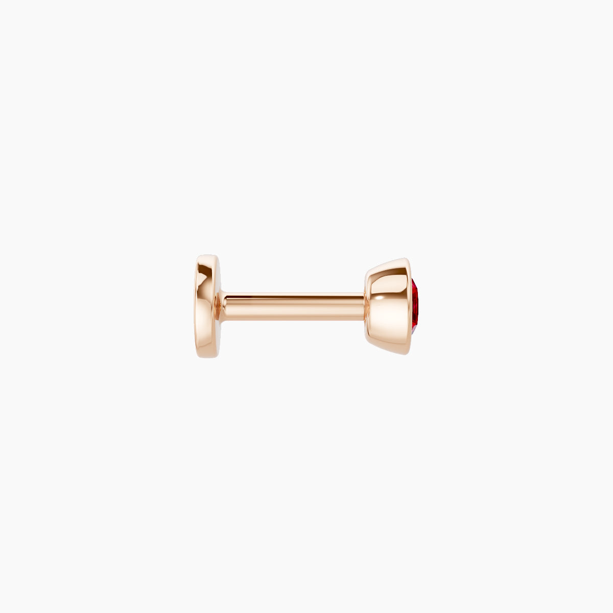 Eos | 18k Rose Gold 5 mm 3.5 mm Round Ruby Nose Piercing